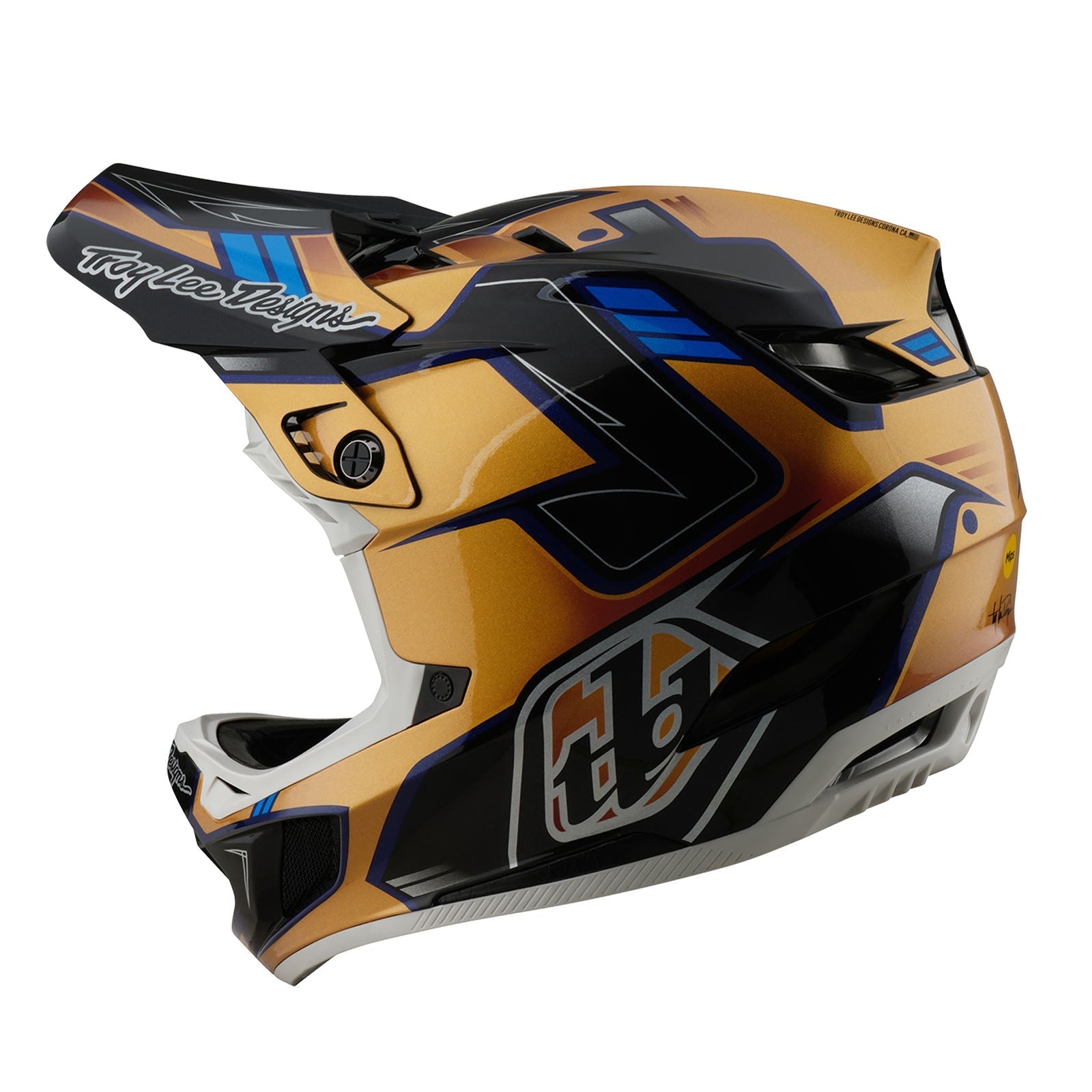 TLD D4 Composite-Helm mit MIPS Royalty, Schwarz/Gold