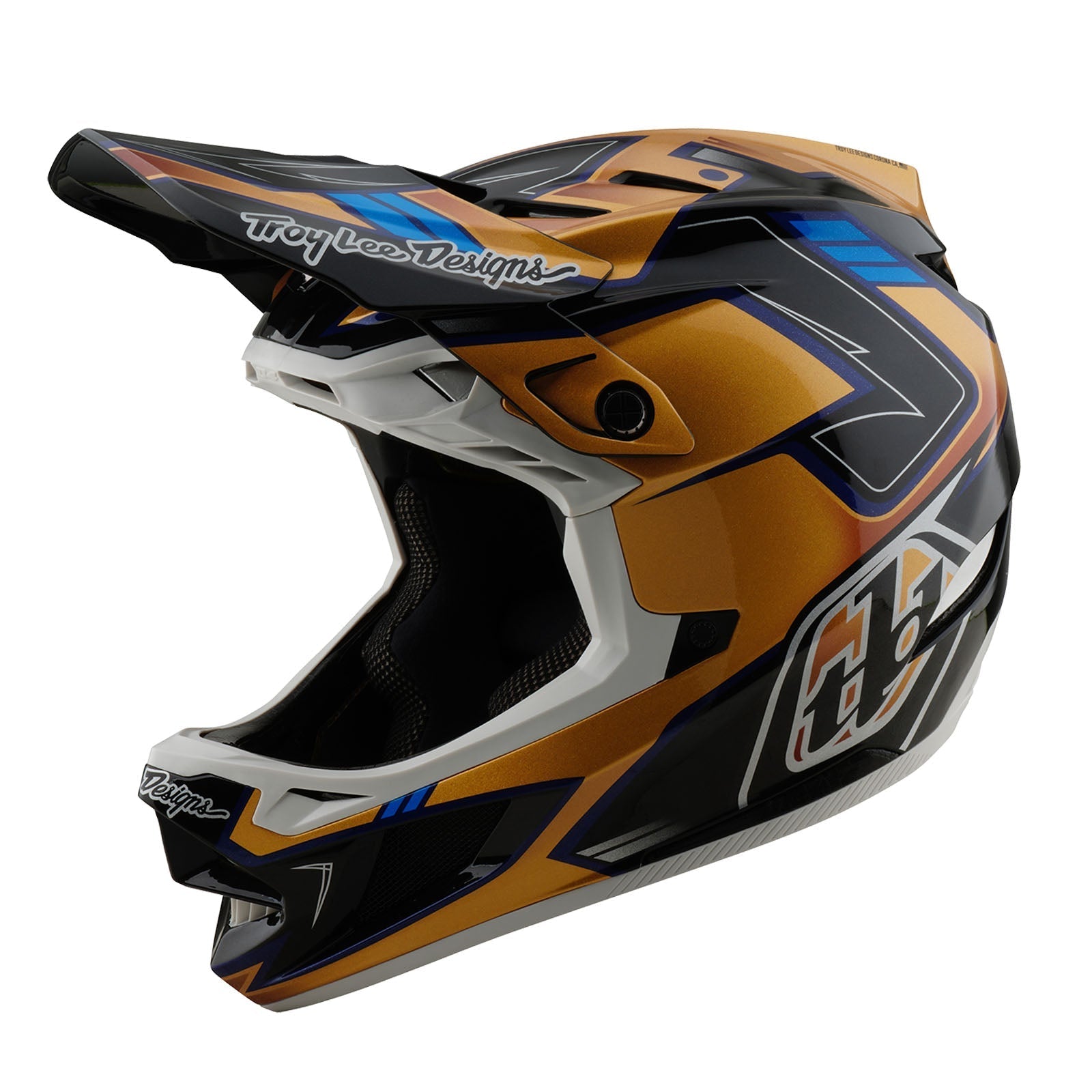 TLD D4 Composite-Helm mit MIPS Royalty, Schwarz/Gold