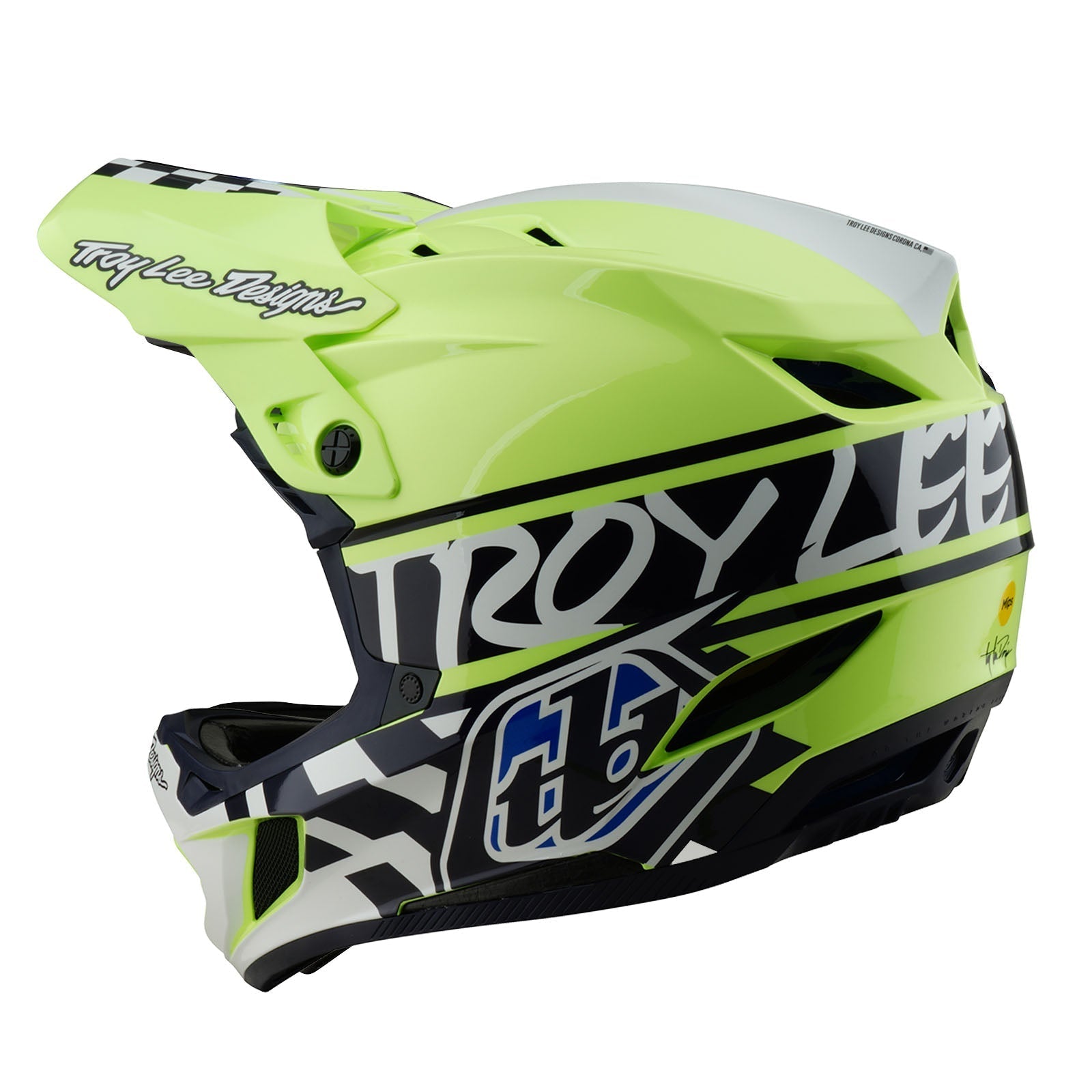 TLD D4 Polyacrylit-Helm mit MIPS Fifty-50, Navy/Glo Yellow