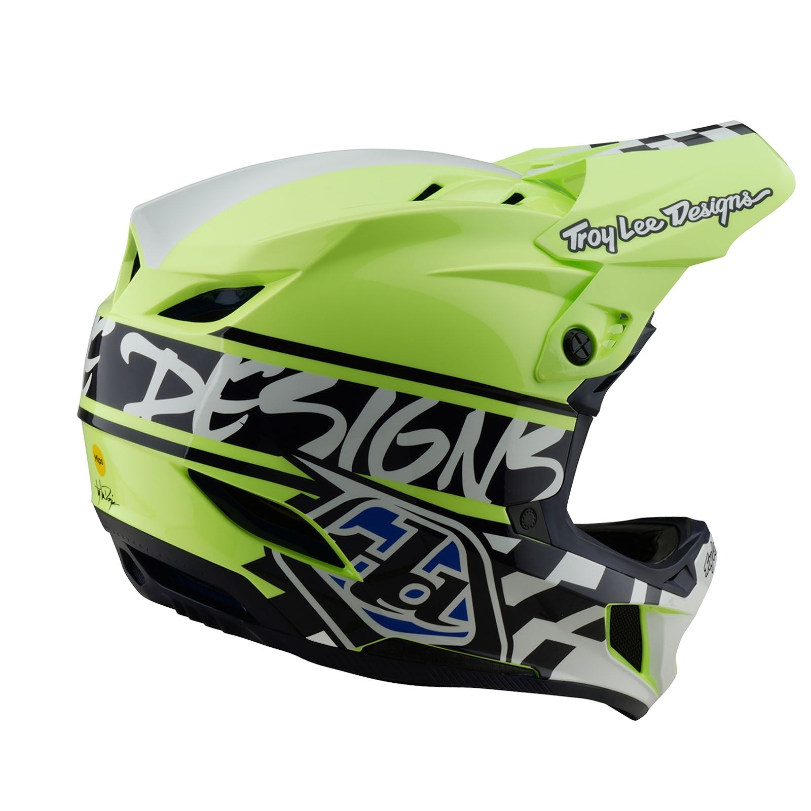 TLD D4 Polyacrylit-Helm mit MIPS Fifty-50, Navy/Glo Yellow