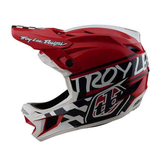 TLD D4 Polyacrylit-Helm mit MIPS Fifty-50, Weiß/Rot