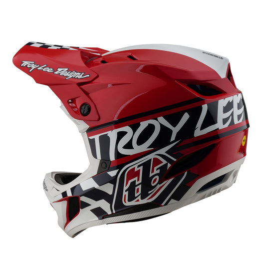 TLD D4 Polyacrylit-Helm mit MIPS Fifty-50, Weiß/Rot