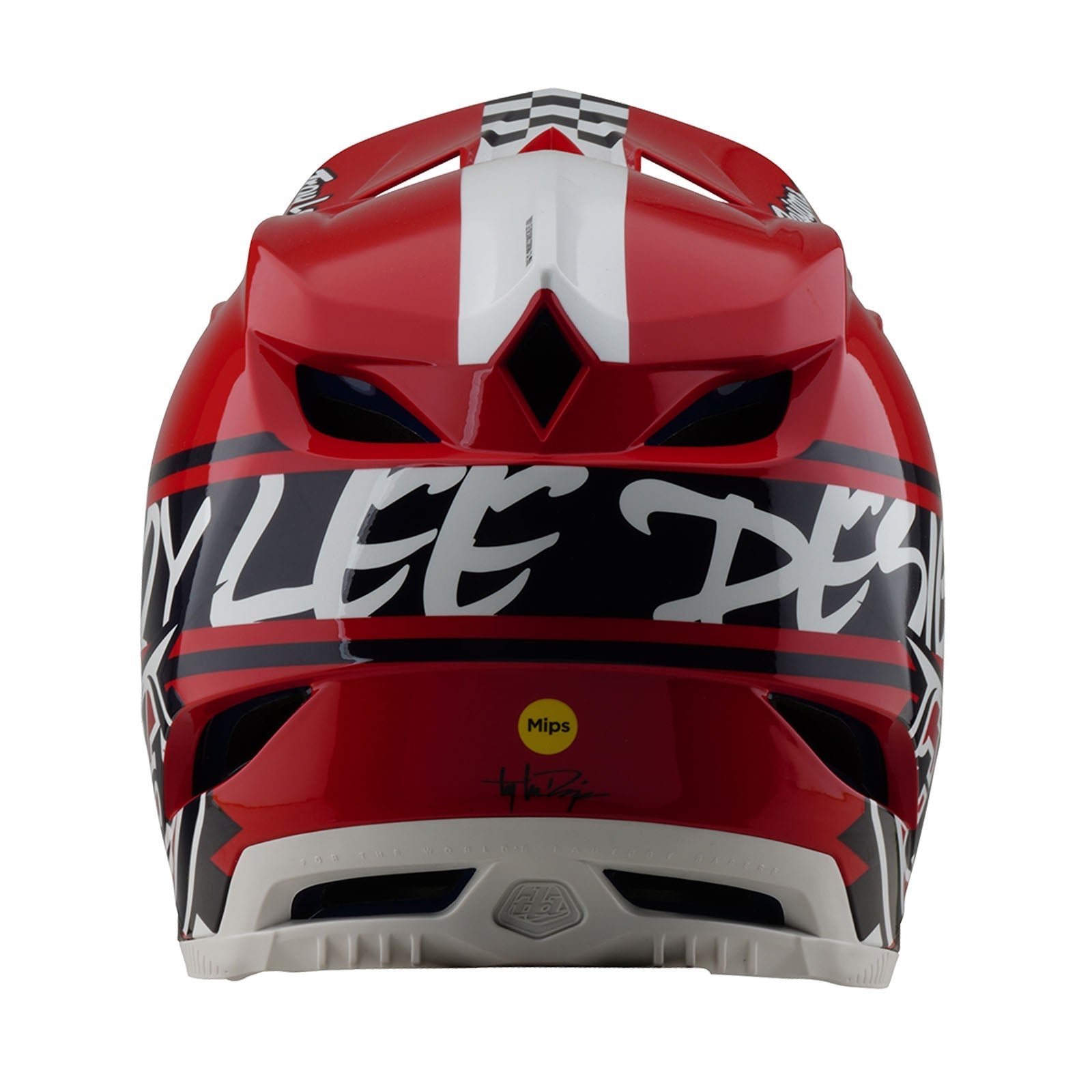 TLD D4 Polyacrylit-Helm mit MIPS Fifty-50, Weiß/Rot