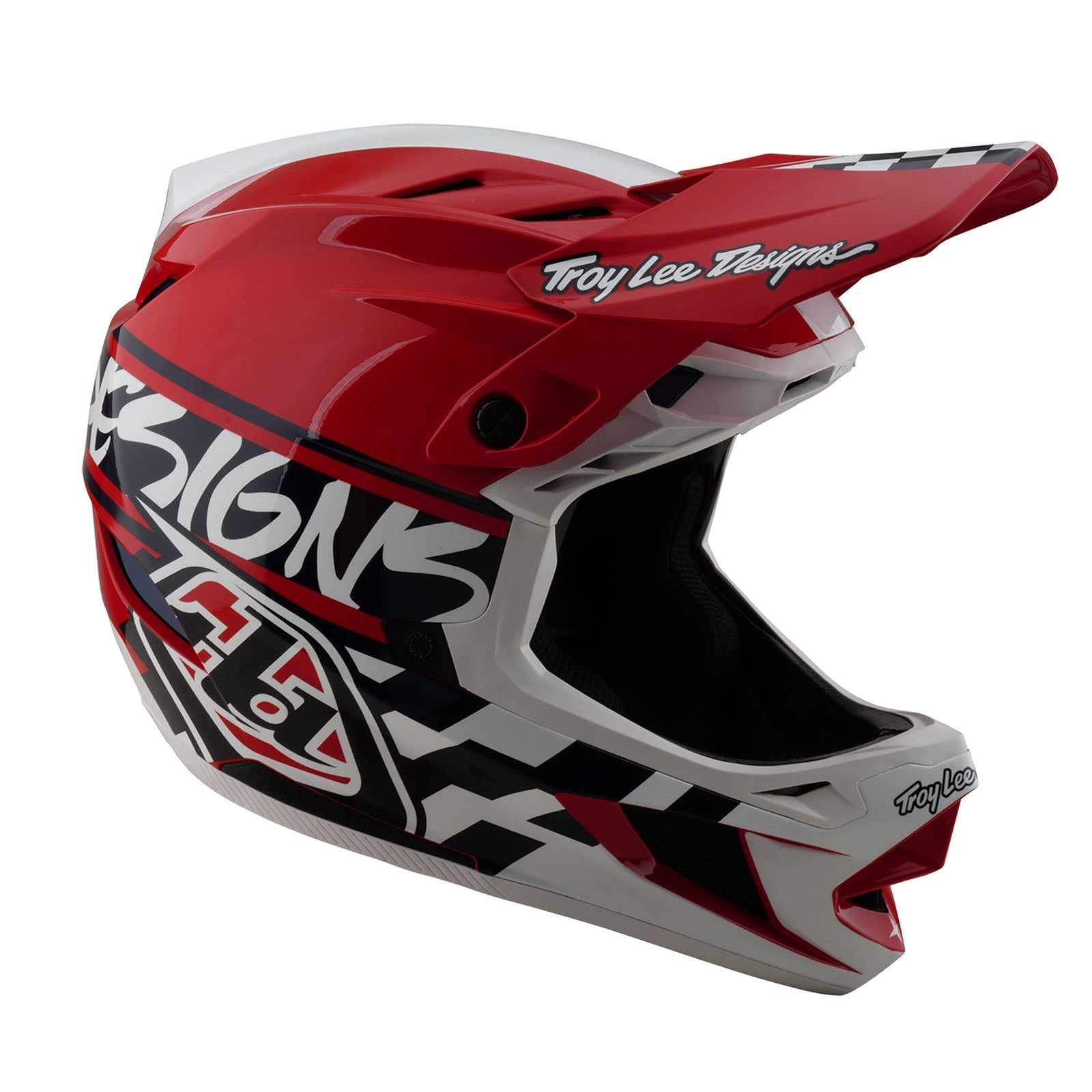 TLD D4 Polyacrylit-Helm mit MIPS Fifty-50, Weiß/Rot