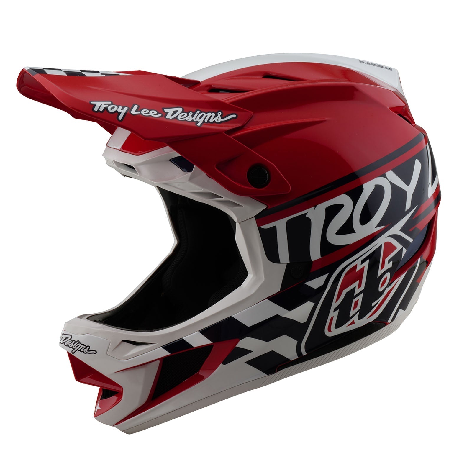 TLD D4 Polyacrylit-Helm mit MIPS Fifty-50, Weiß/Rot