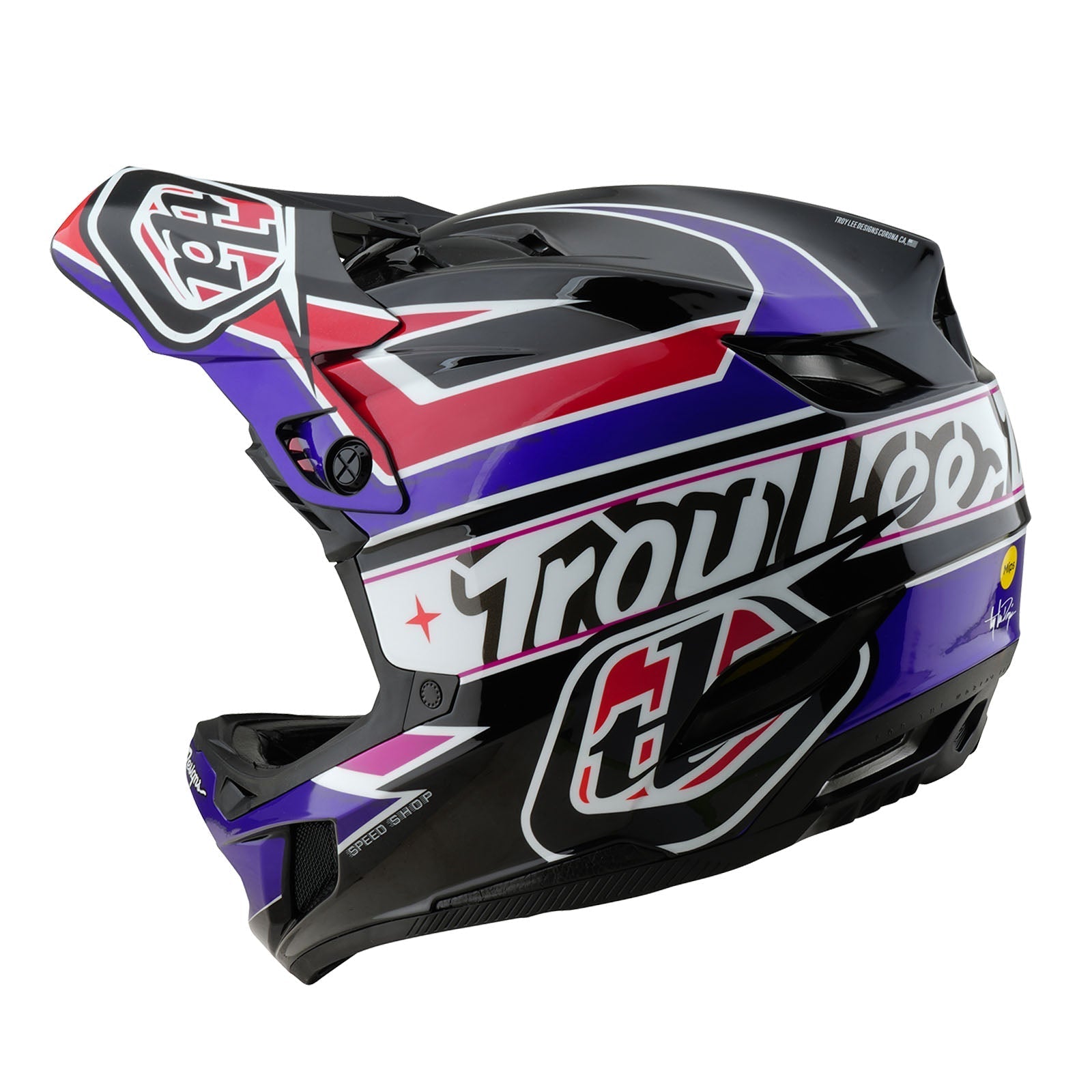 TLD D4 Polyacrylit-Helm mit MIPS Linear, Schwarz