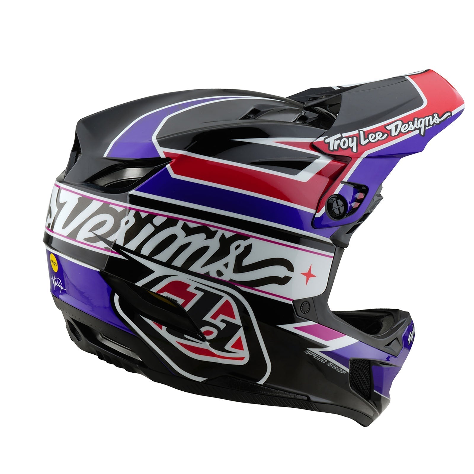 TLD D4 Polyacrylit-Helm mit MIPS Linear, Schwarz