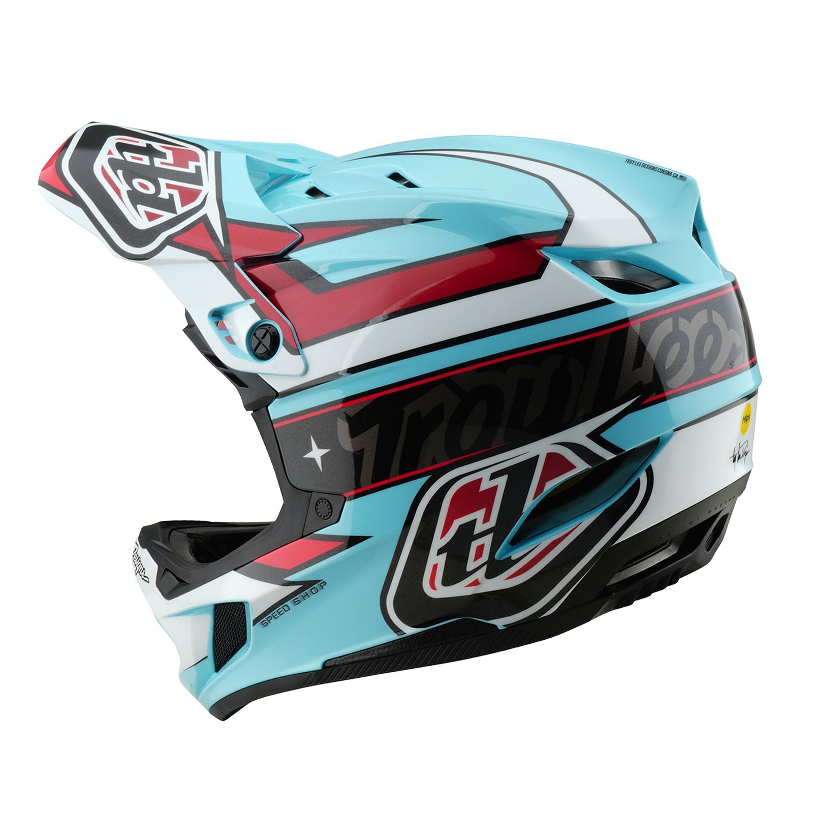 TLD D4 Polyacrylit-Helm mit MIPS Linear, Blau