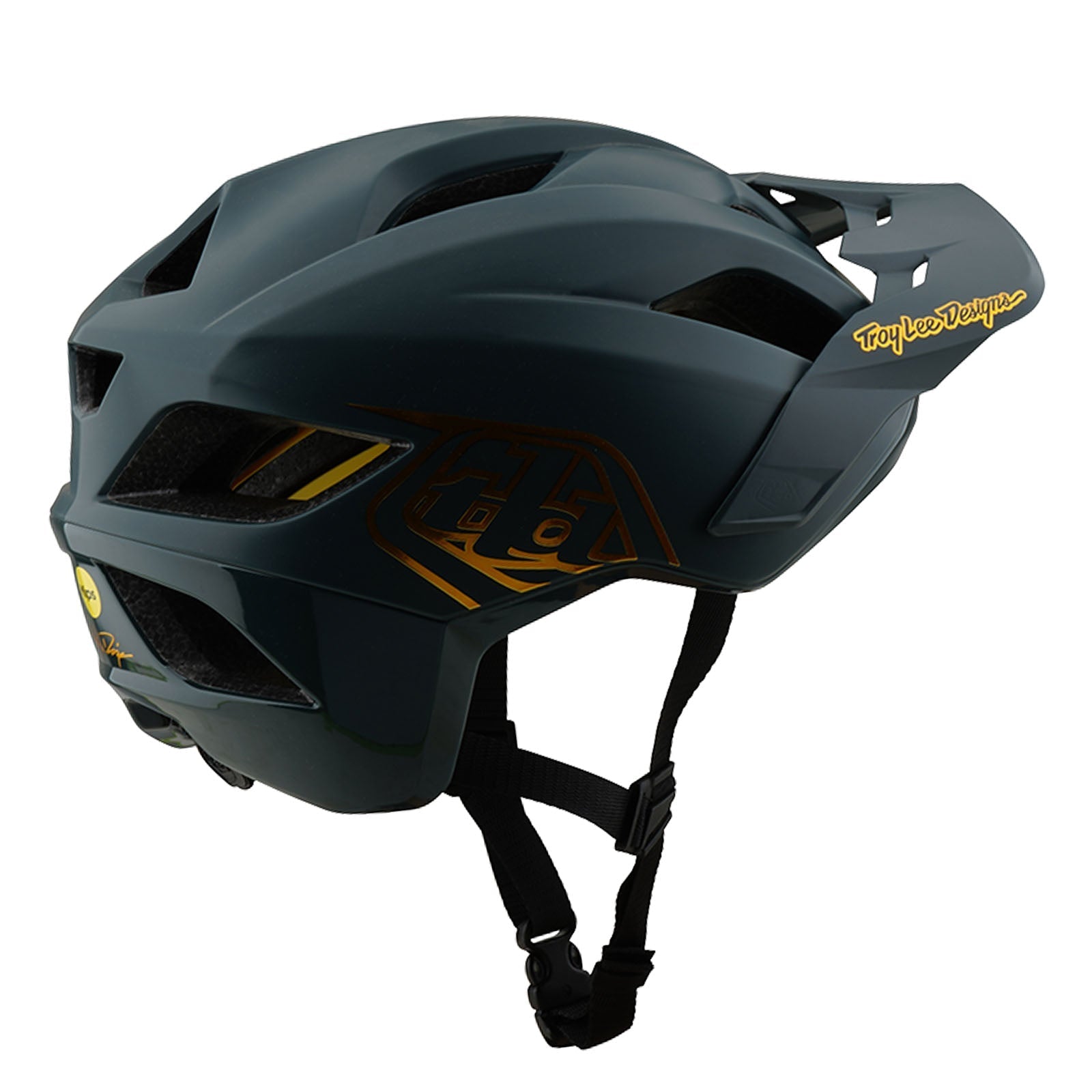 fahrradhelm punkte Flowline Helm mit MIPS Punkt Grau/Gold – Troy Lee Designs EU