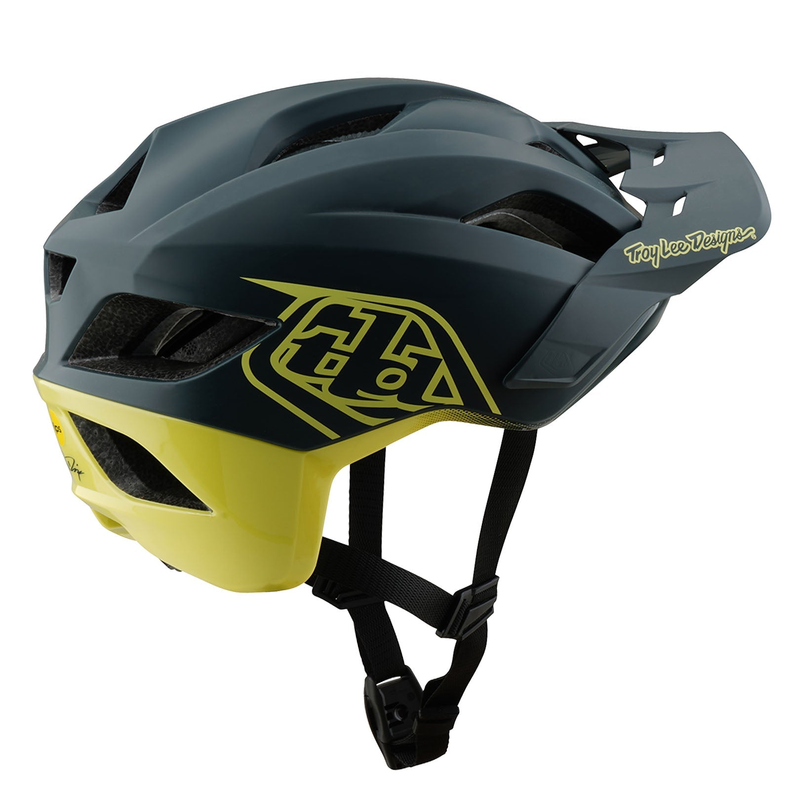 TLD Flowline SE-Helm mit MIPS Badge Grau/Glo Yellow