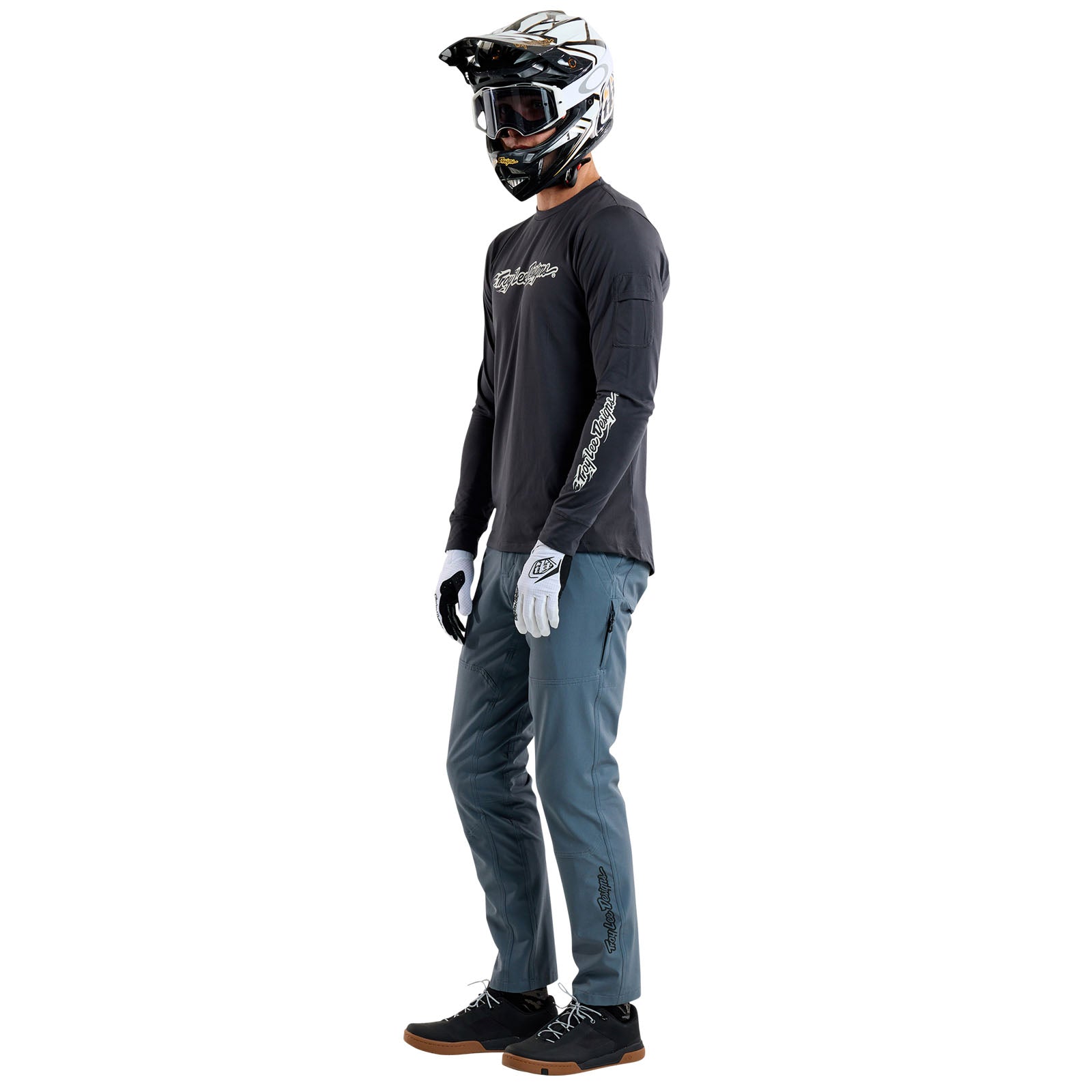 TLD Ruckus Fahr-Langarm-T-Shirt Burn Out, Carbon