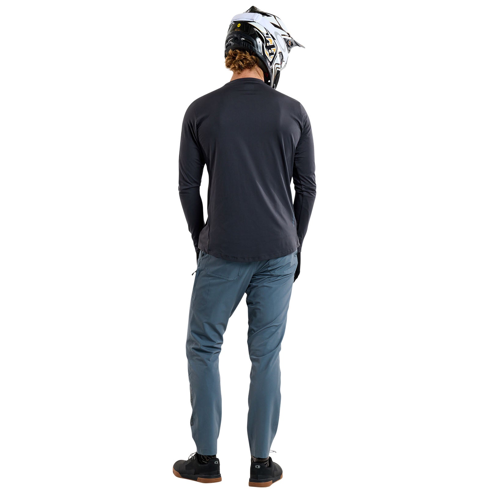 TLD Ruckus Fahr-Langarm-T-Shirt Burn Out, Carbon