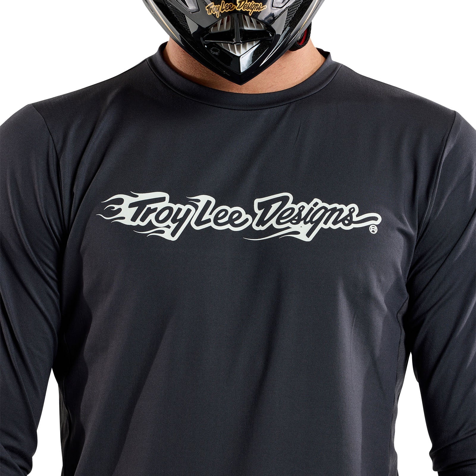 TLD Ruckus Fahr-Langarm-T-Shirt Burn Out, Carbon