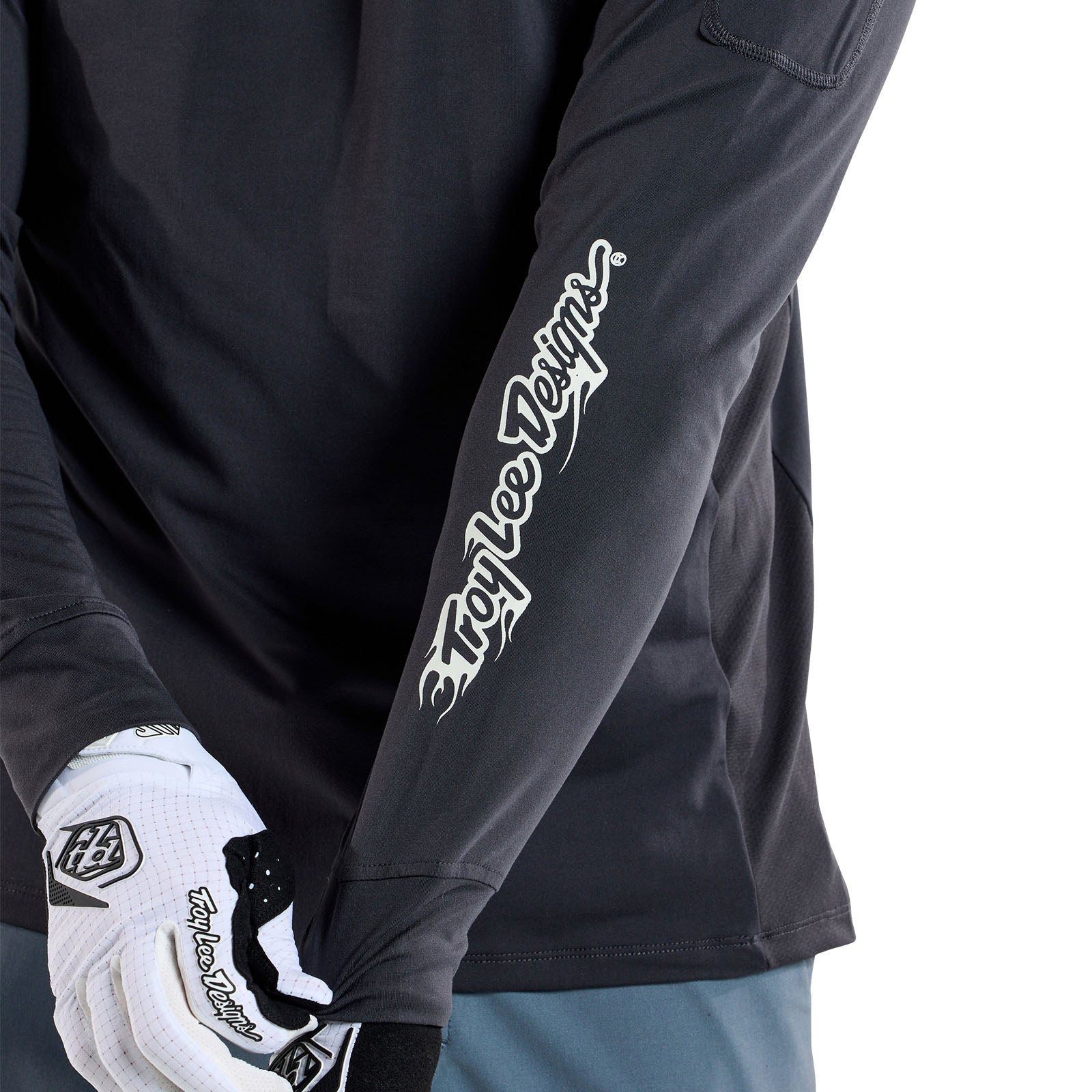 TLD Ruckus Fahr-Langarm-T-Shirt Burn Out, Carbon