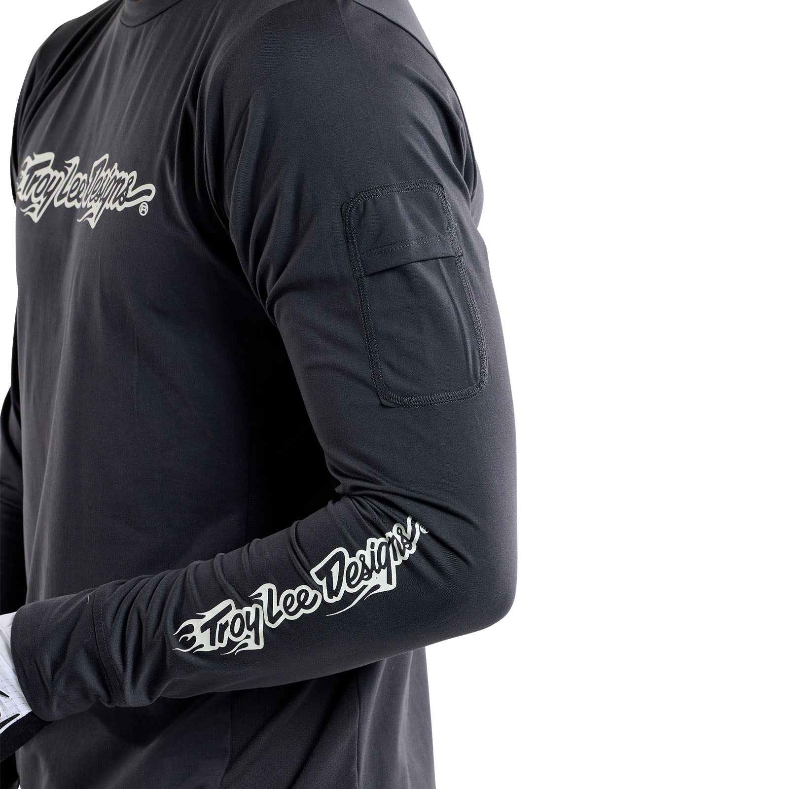 TLD Ruckus Fahr-Langarm-T-Shirt Burn Out, Carbon