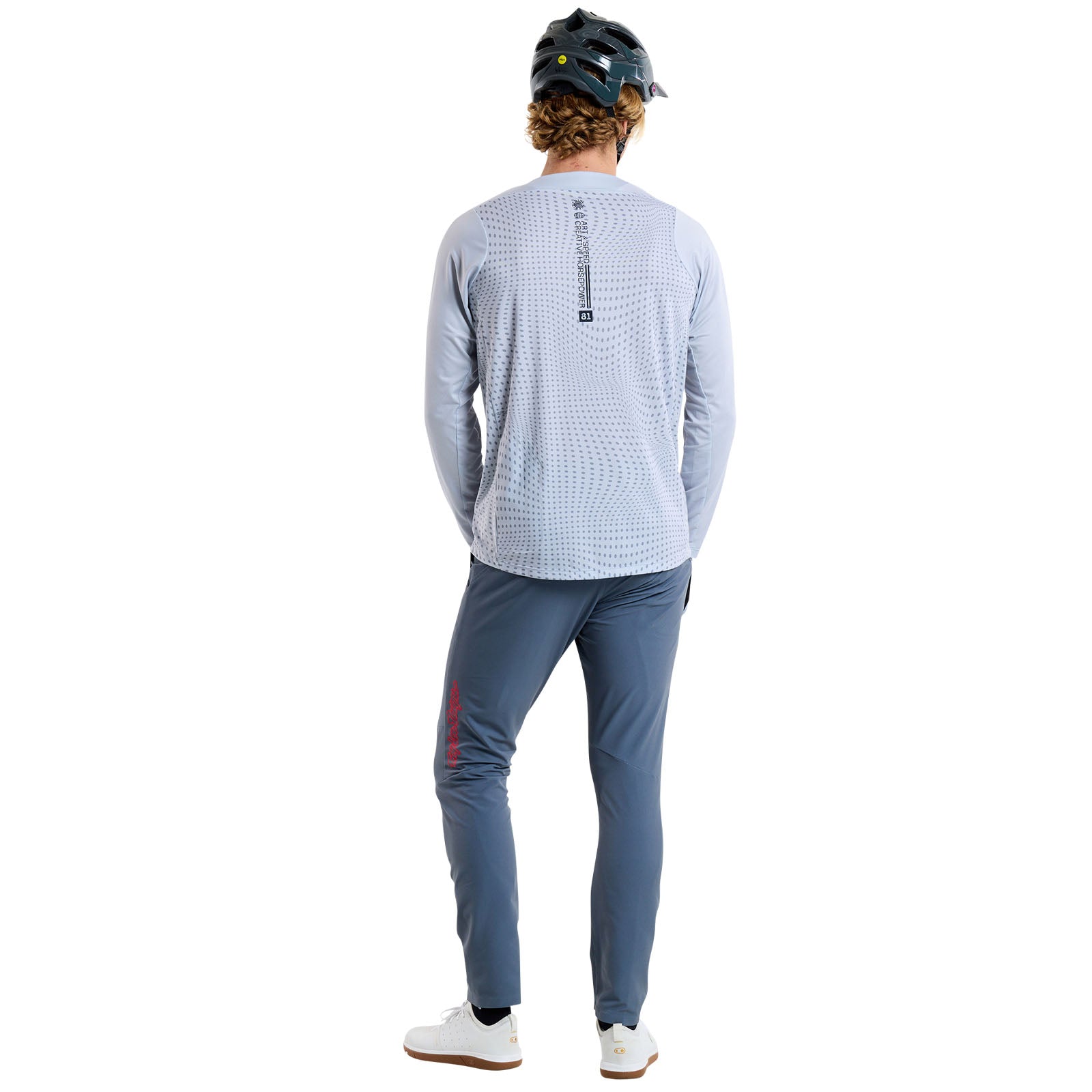 TLD Ruckus Fahr-Langarm-T-Shirt Burn Out, Dunstgrau