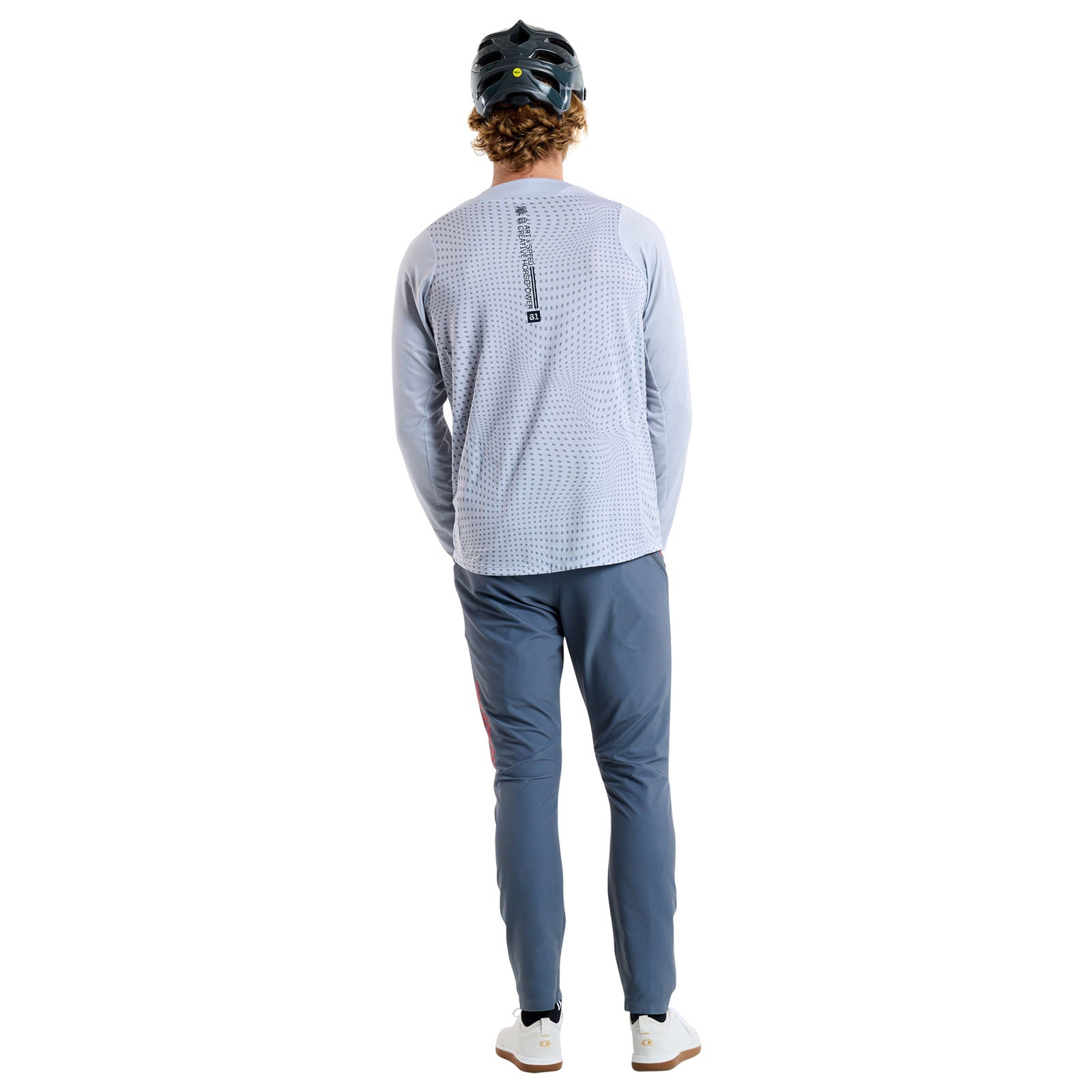 TLD Ruckus Fahr-Langarm-T-Shirt Burn Out, Dunstgrau
