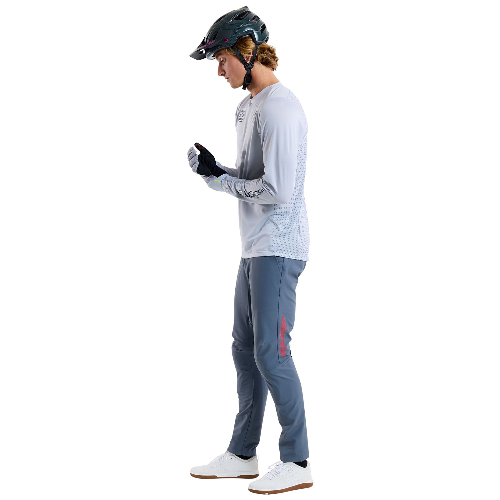 TLD Ruckus Fahr-Langarm-T-Shirt Burn Out, Dunstgrau
