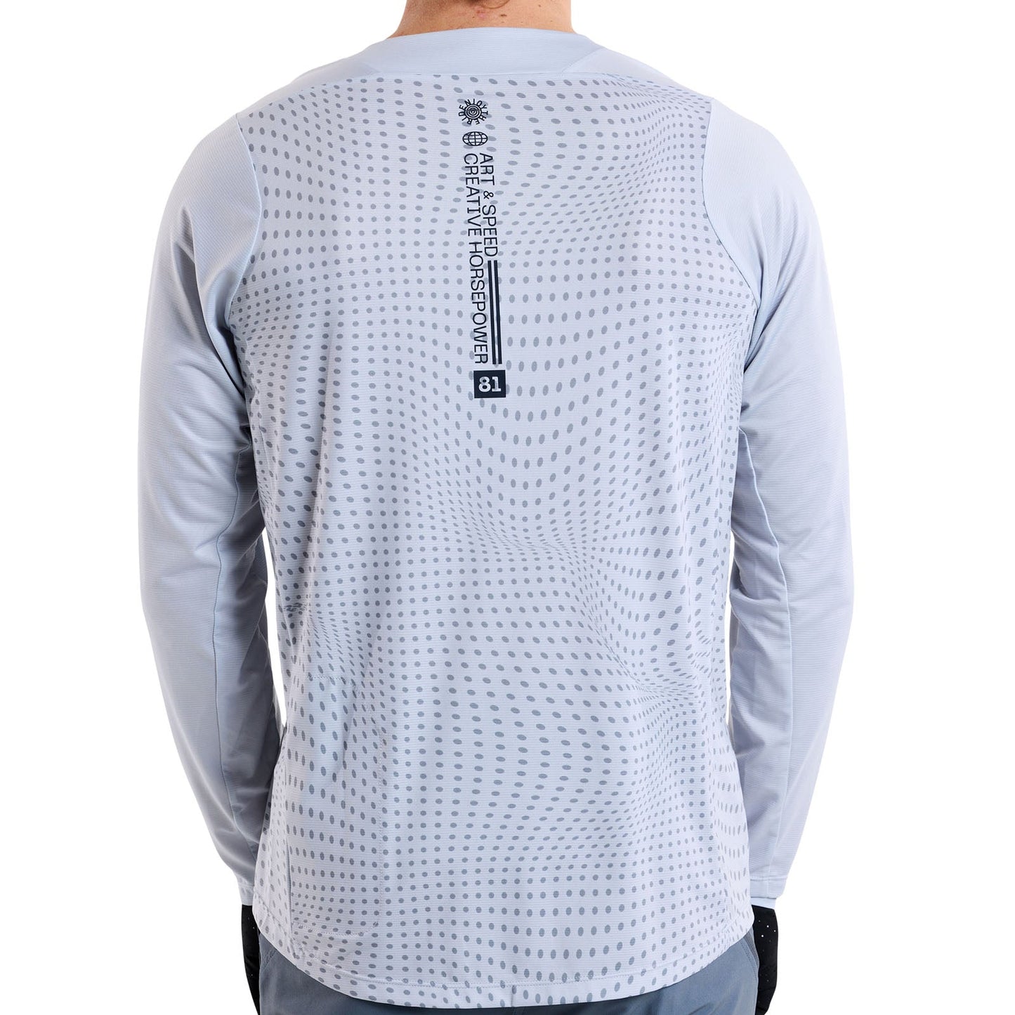 TLD Ruckus Fahr-Langarm-T-Shirt Burn Out, Dunstgrau