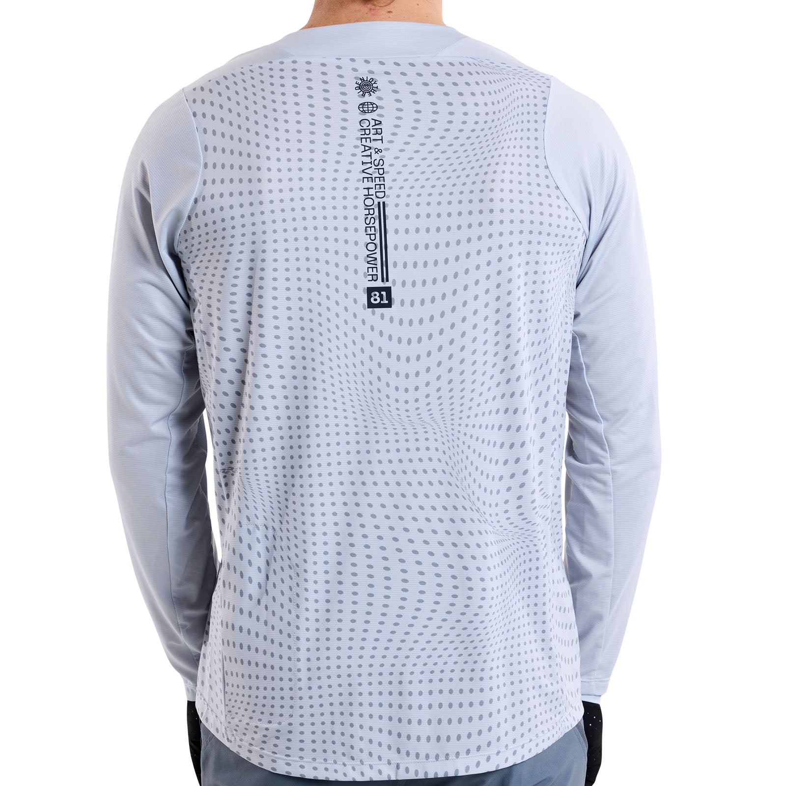TLD Ruckus Fahr-Langarm-T-Shirt Burn Out, Dunstgrau