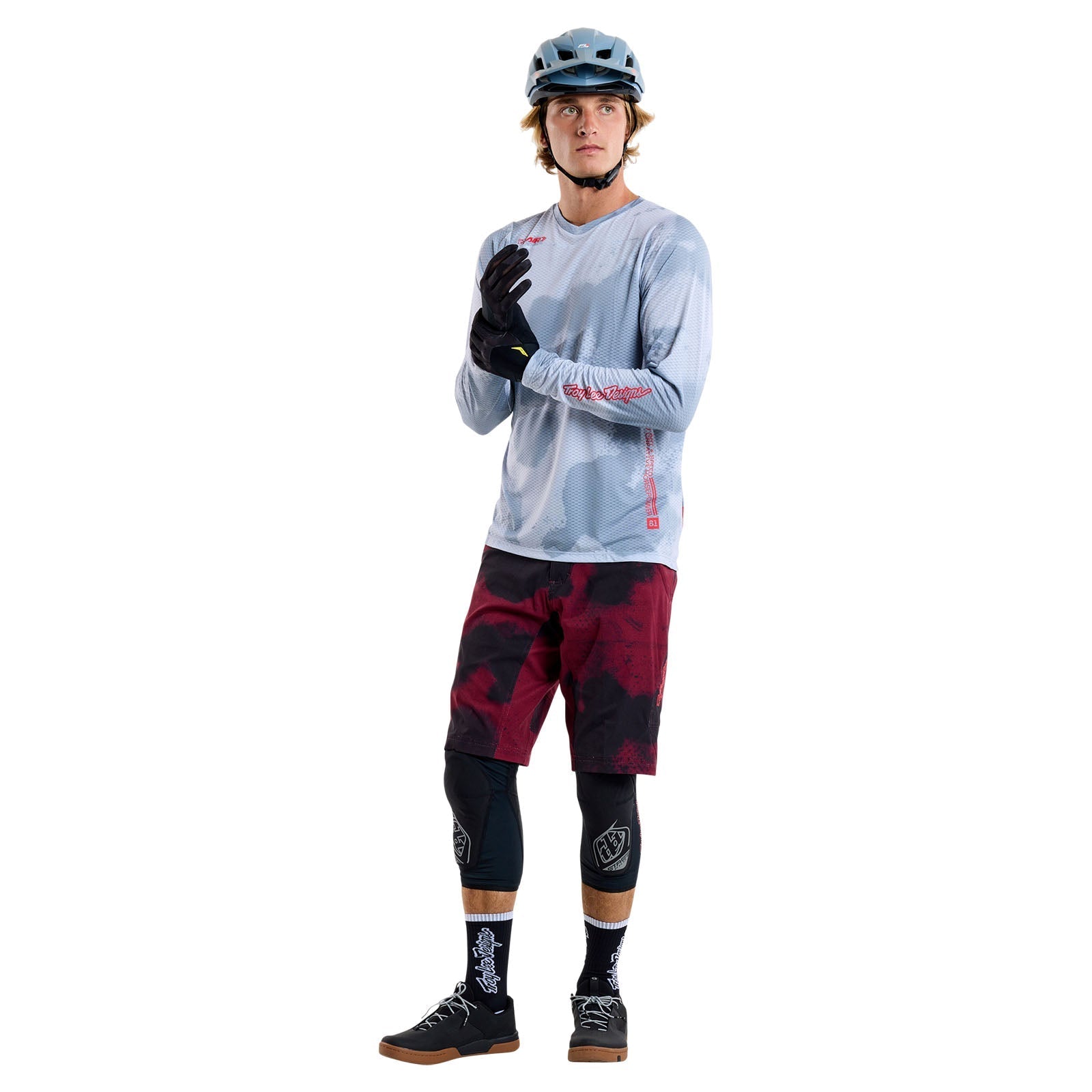 TLD Skyline Air Langarm-Trikot Flared, Betongrau