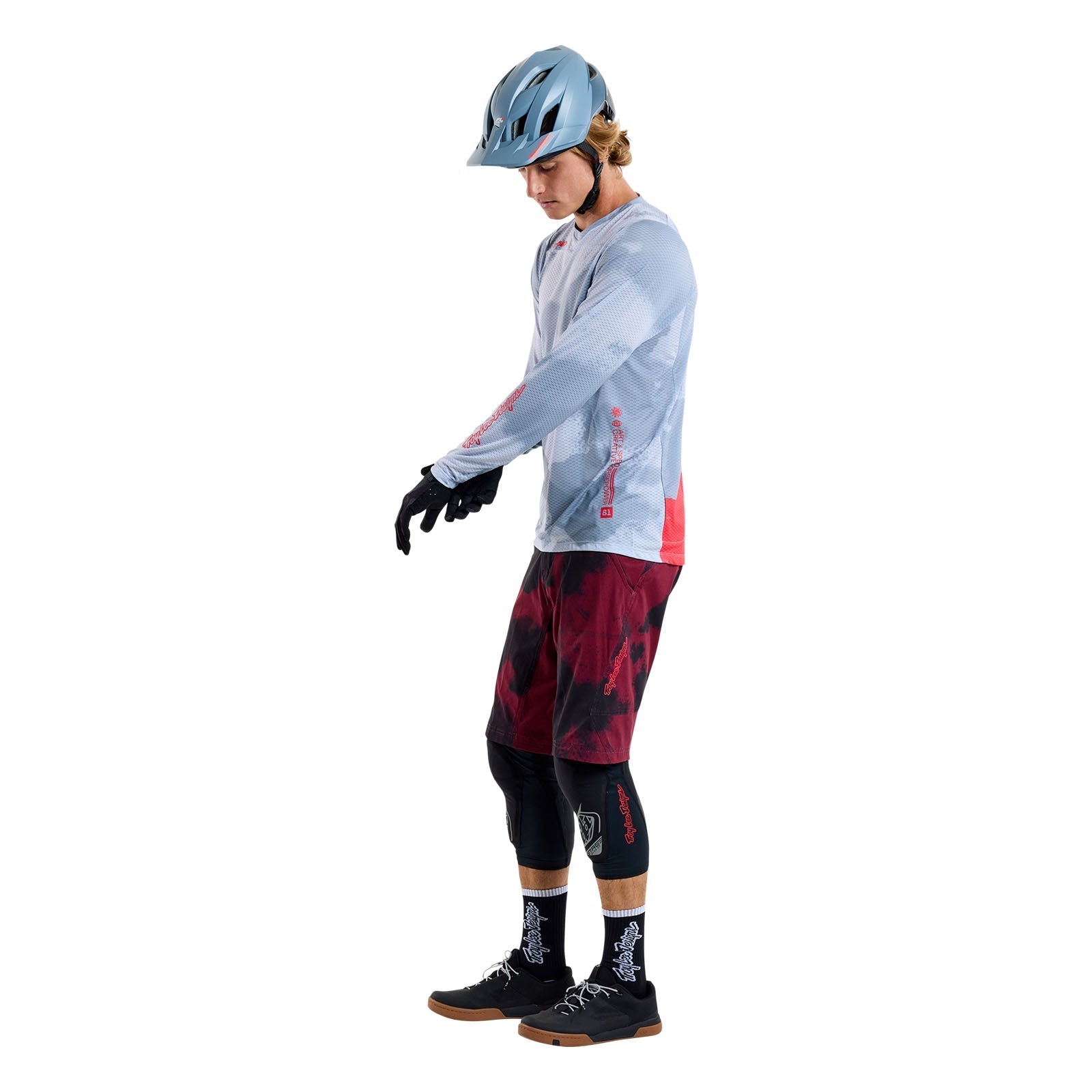 TLD Skyline Air Langarm-Trikot Flared, Betongrau