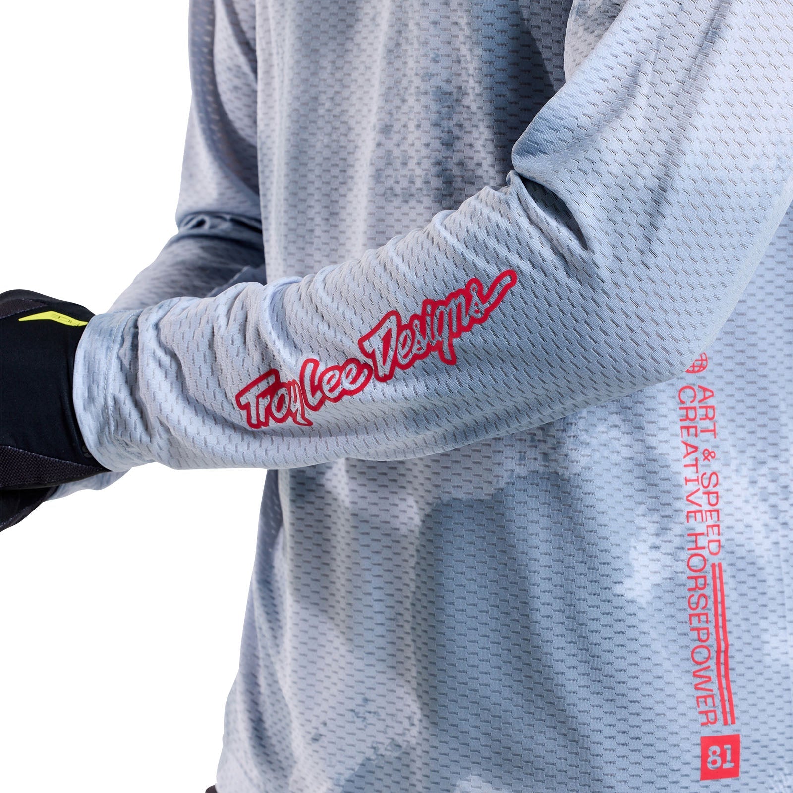 TLD Skyline Air Langarm-Trikot Flared, Betongrau