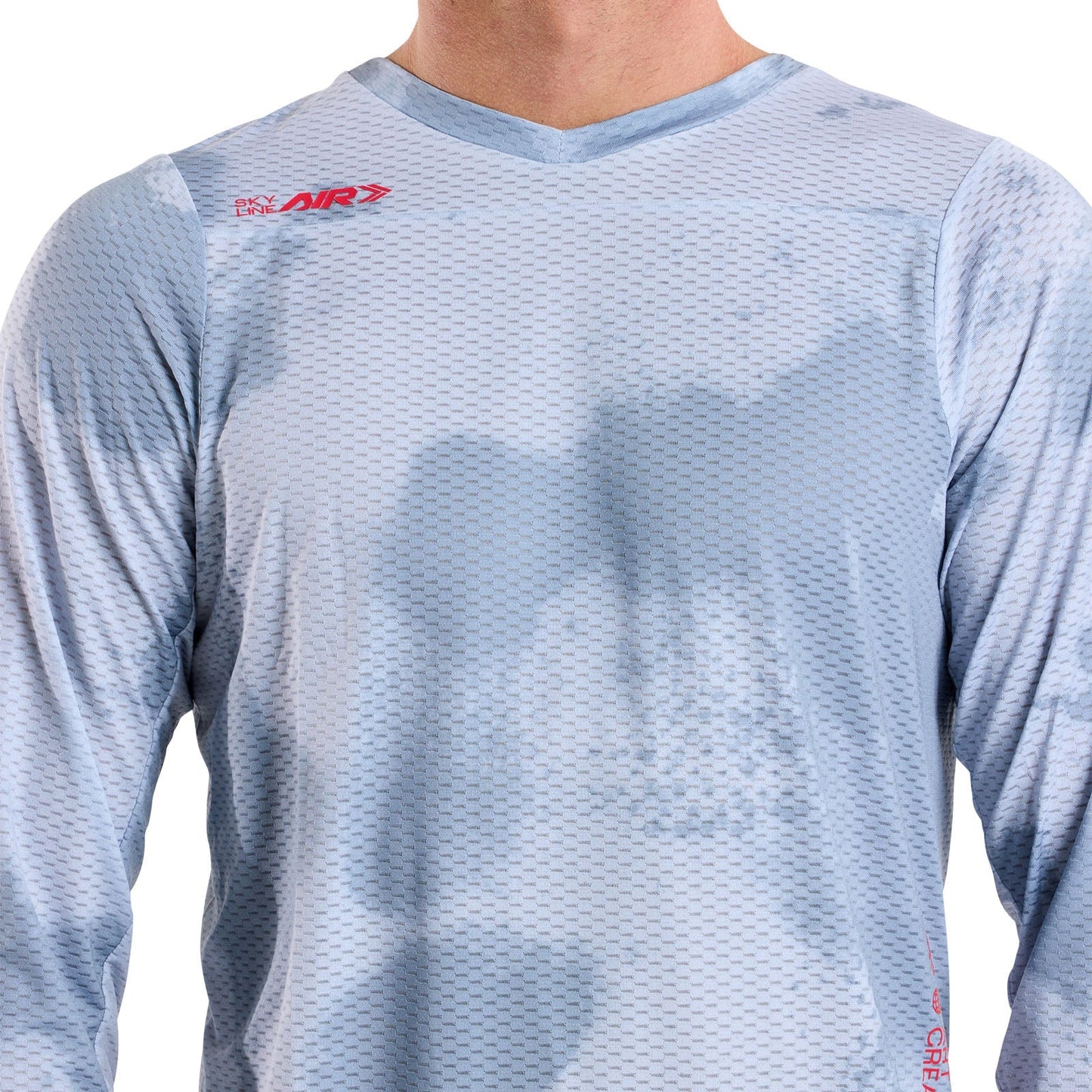 TLD Skyline Air Langarm-Trikot Flared, Betongrau