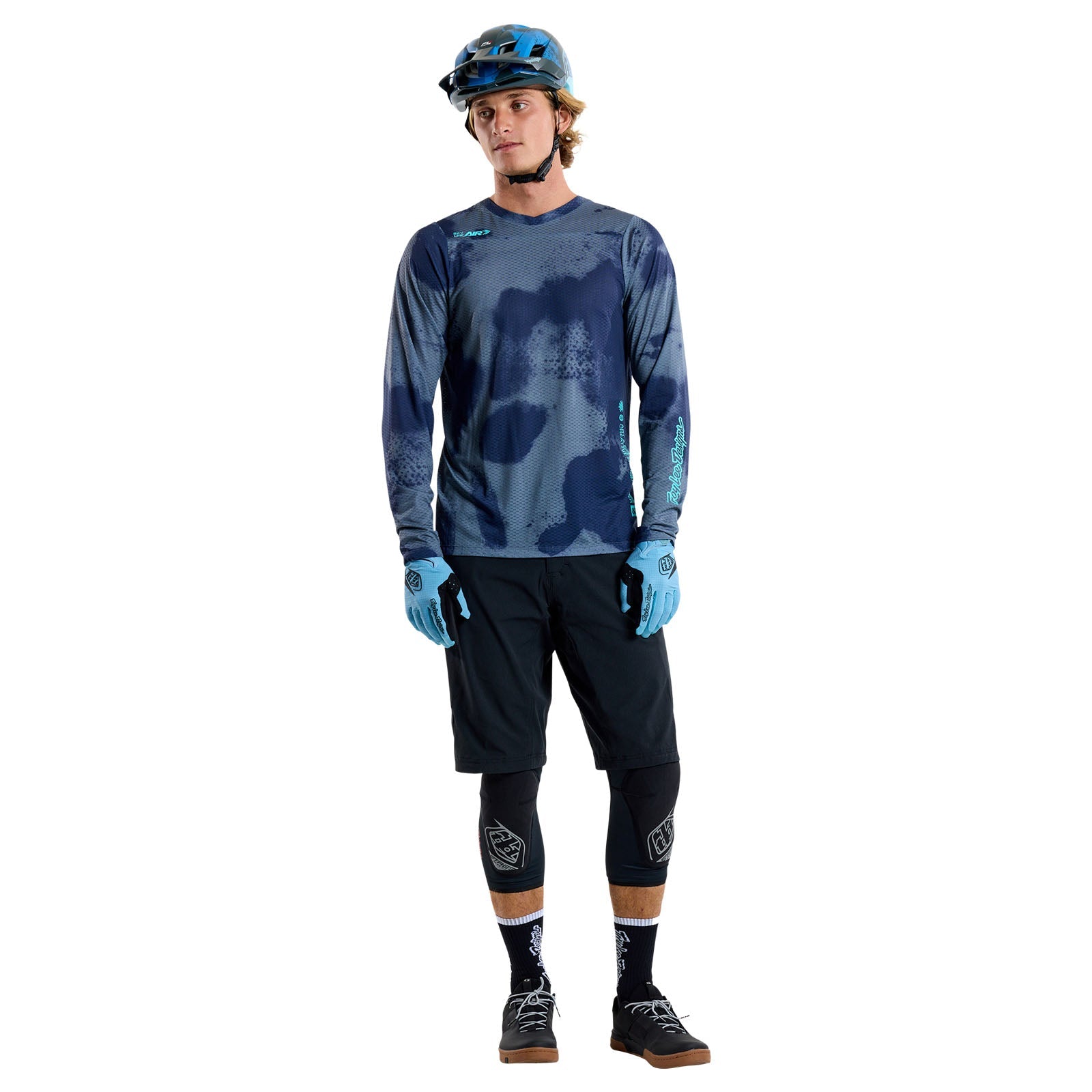 TLD Skyline Air Langarm-Trikot Flared, Stahlgrau