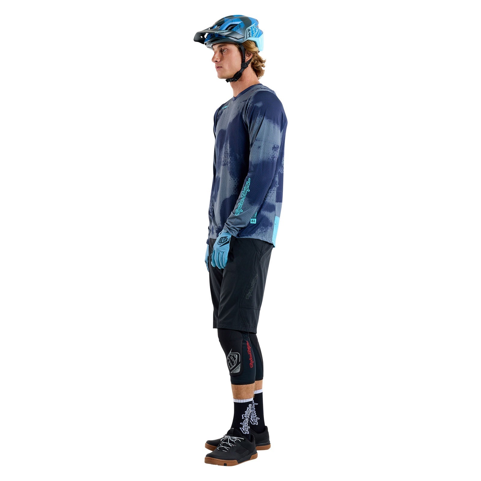 TLD Skyline Air Langarm-Trikot Flared, Stahlgrau