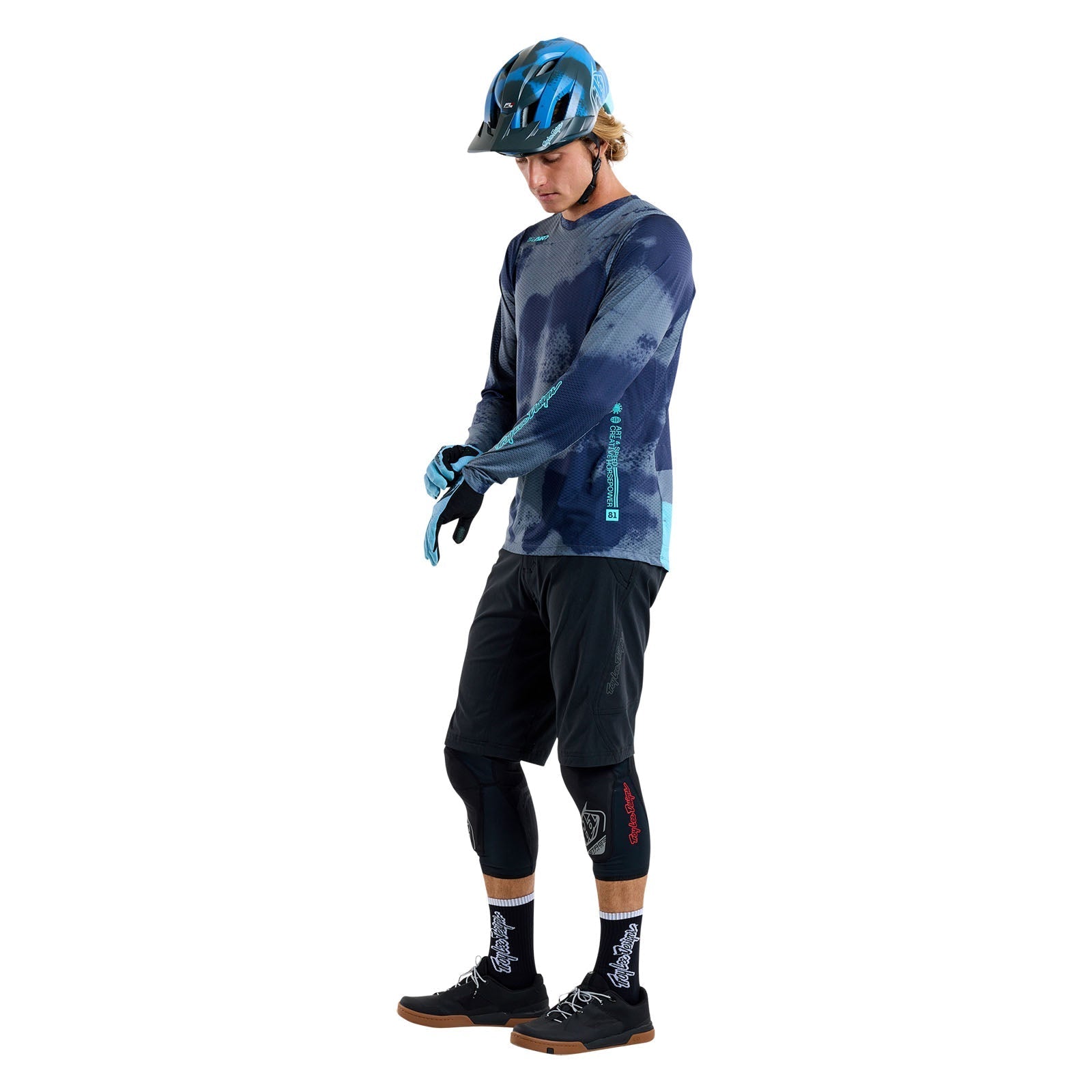 TLD Skyline Air Langarm-Trikot Flared, Stahlgrau