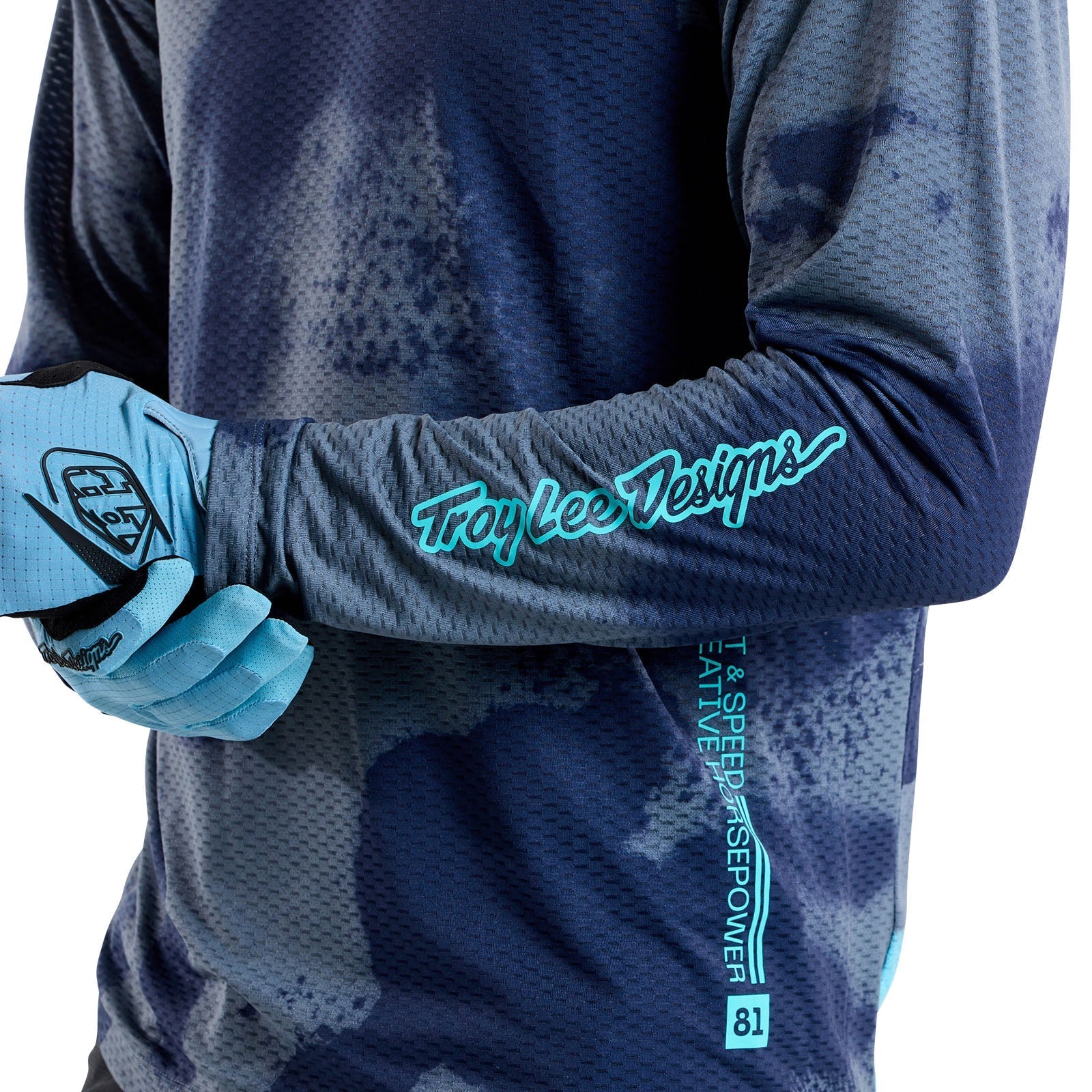 TLD Skyline Air Langarm-Trikot Flared, Stahlgrau