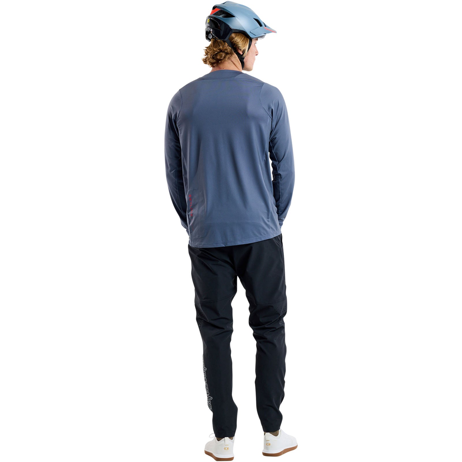 TLD Skyline Langarm-Trikot Mono, Stahlblau