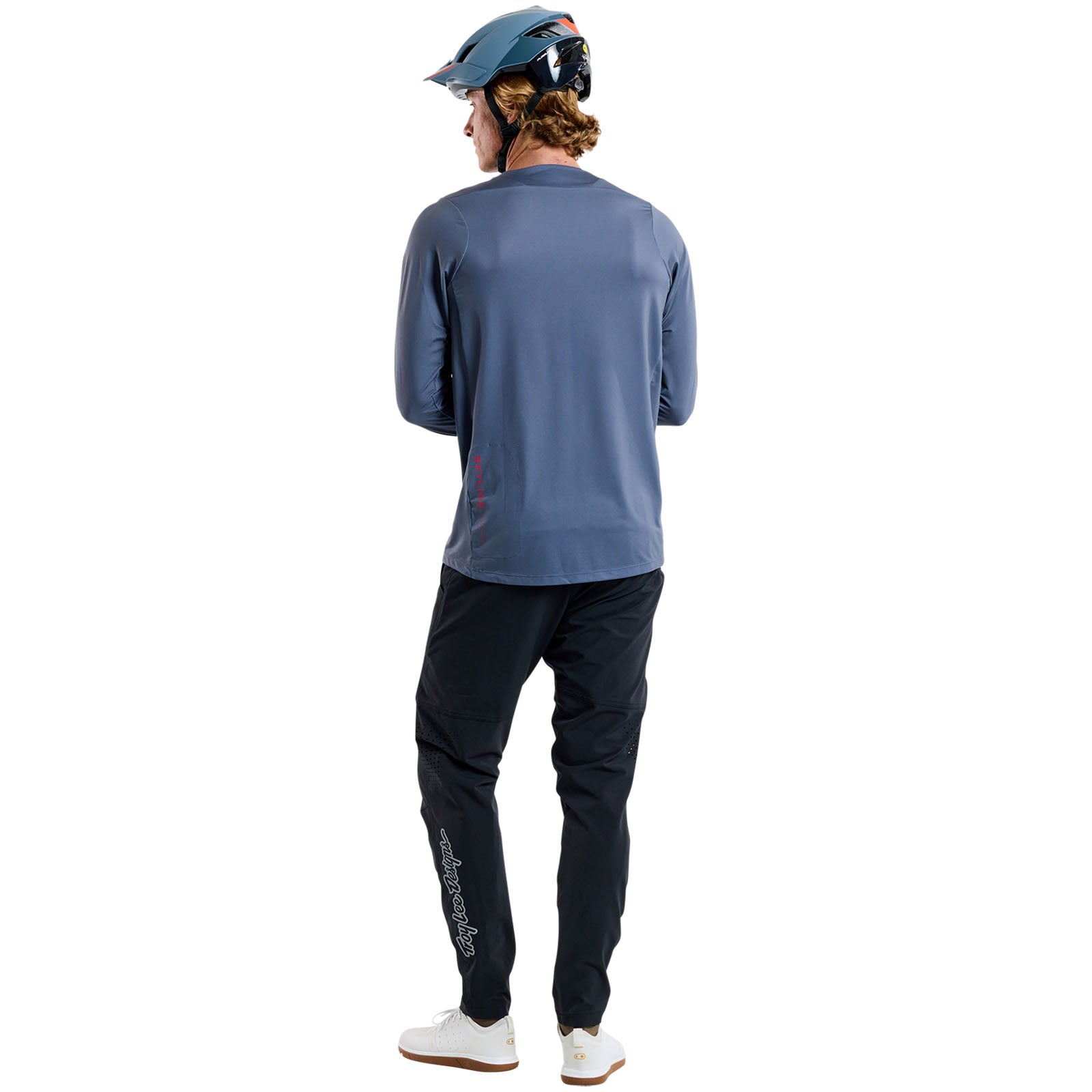 TLD Skyline Langarm-Trikot Mono, Stahlblau