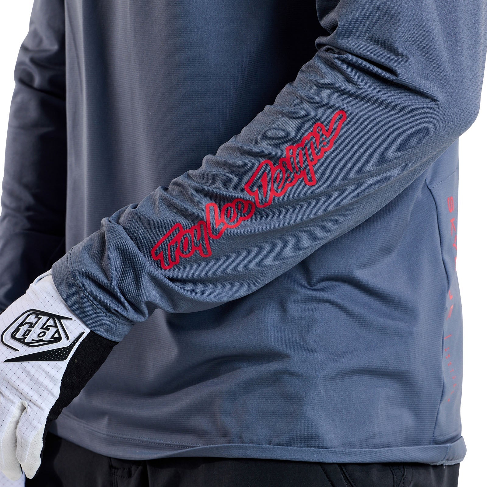 TLD Skyline Langarm-Trikot Mono, Stahlblau