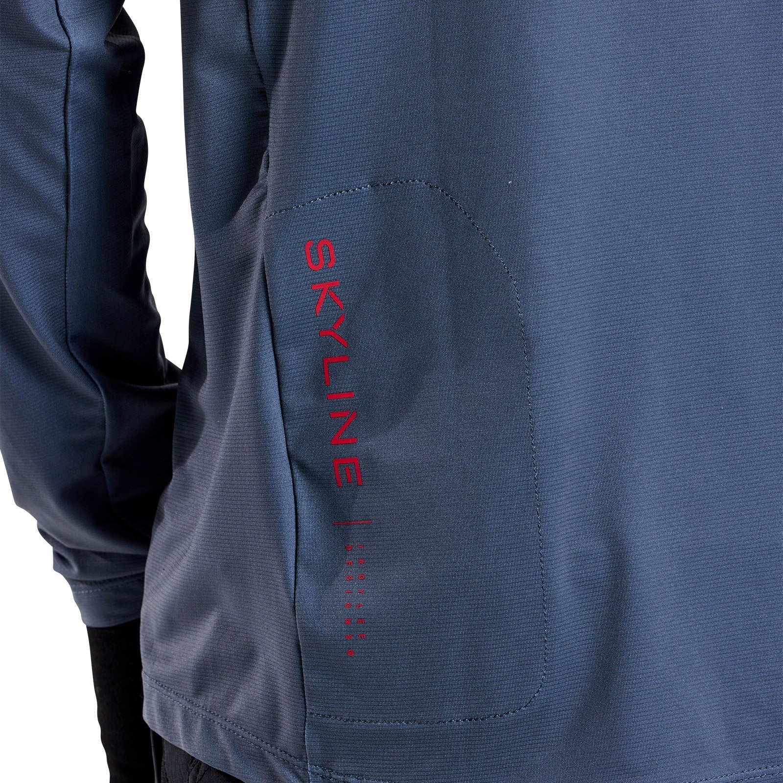 TLD Skyline Langarm-Trikot Mono, Stahlblau