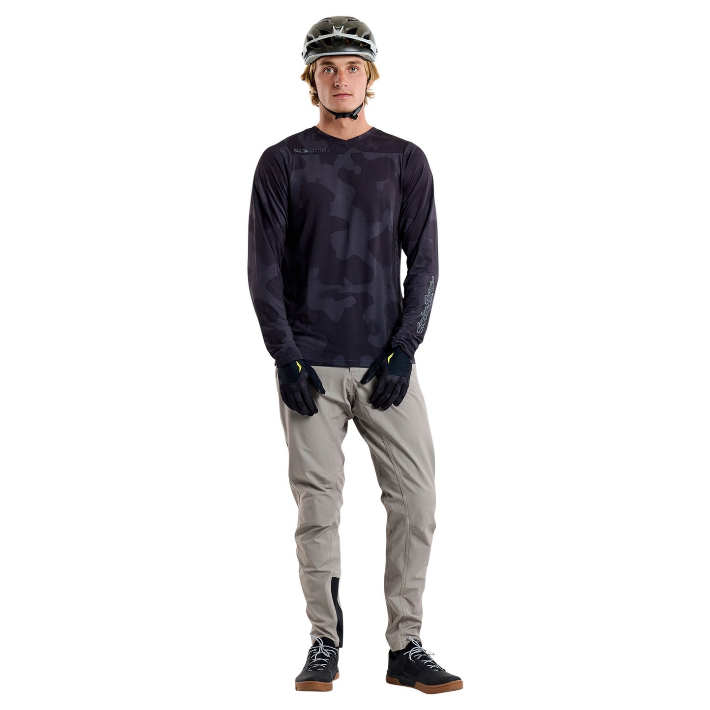 TLD Skyline Langarm-Trikot Scrubland, Schwarz