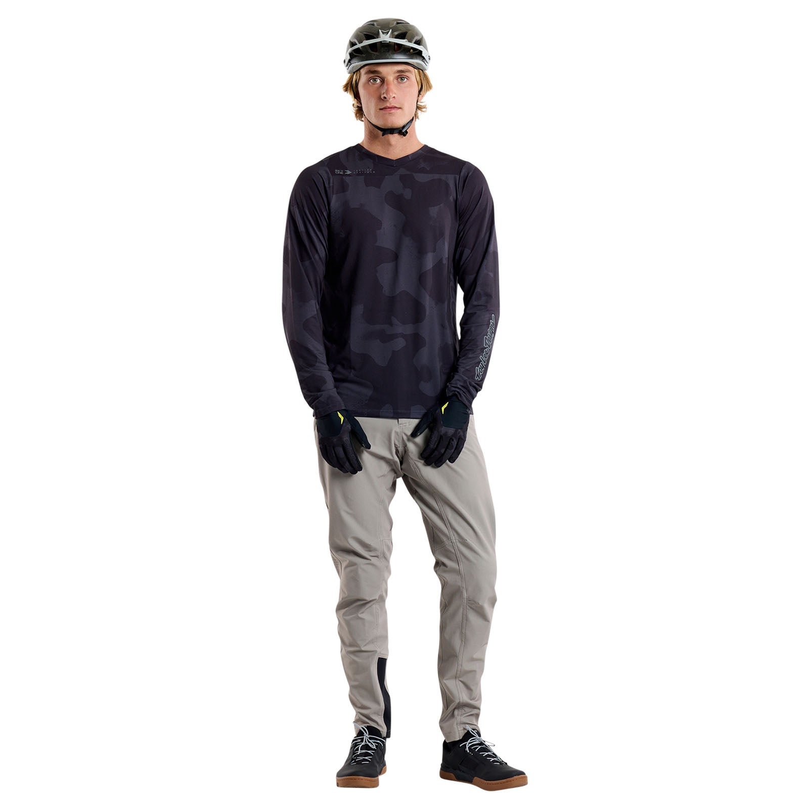 TLD Skyline Langarm-Trikot Scrubland, Schwarz