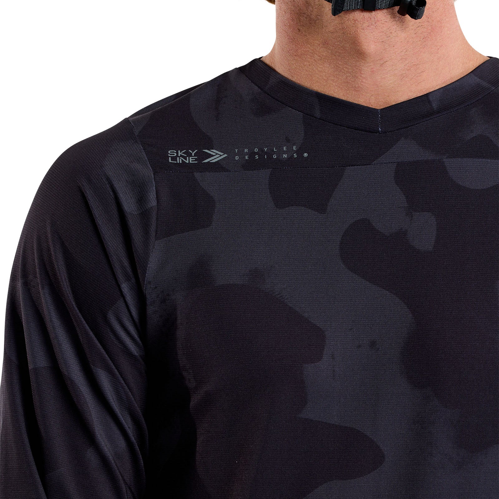 TLD Skyline Langarm-Trikot Scrubland, Schwarz