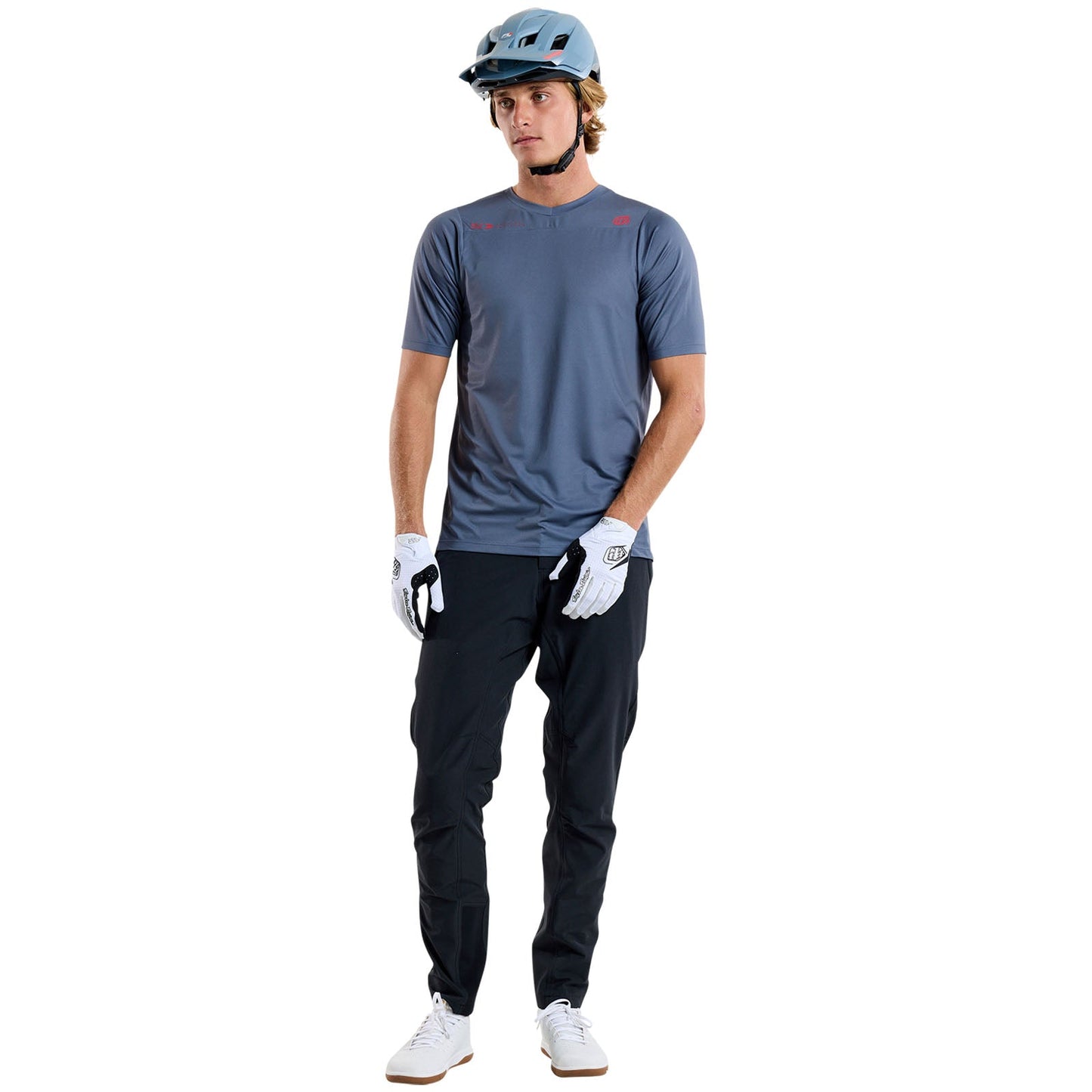 TLD Skyline Kurzarm-Trikot Mono, Stahlblau