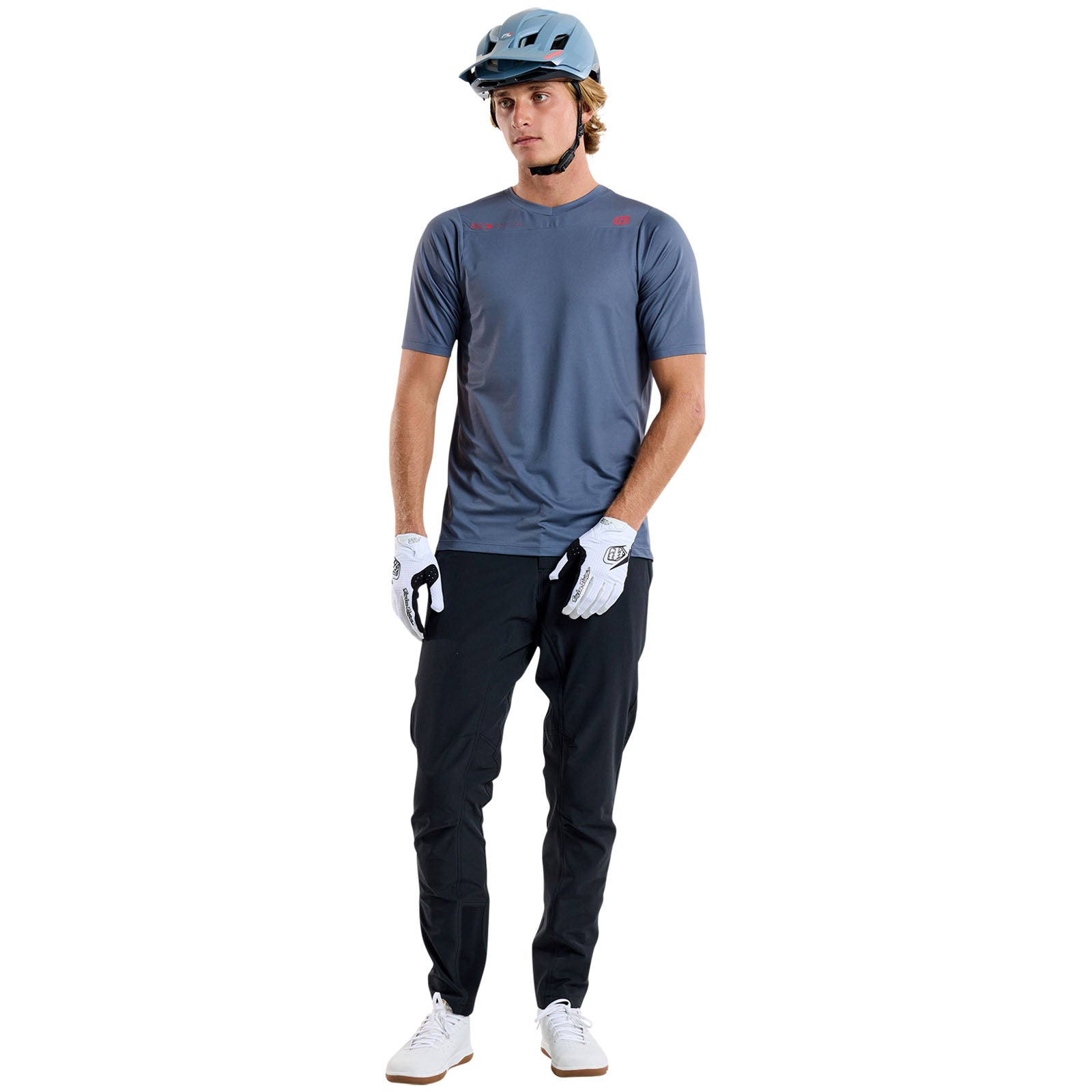 TLD Skyline Kurzarm-Trikot Mono, Stahlblau