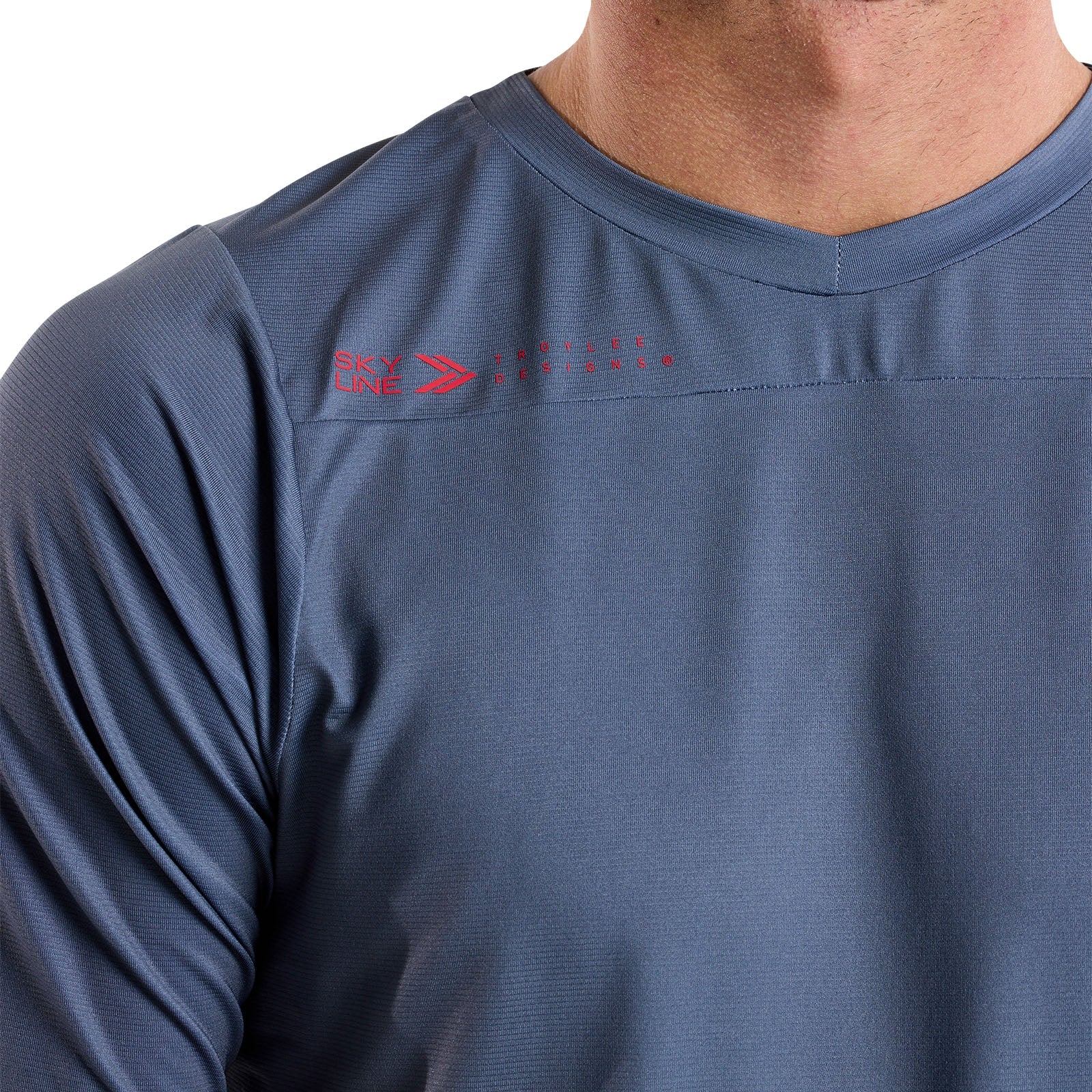 TLD Skyline Kurzarm-Trikot Mono, Stahlblau