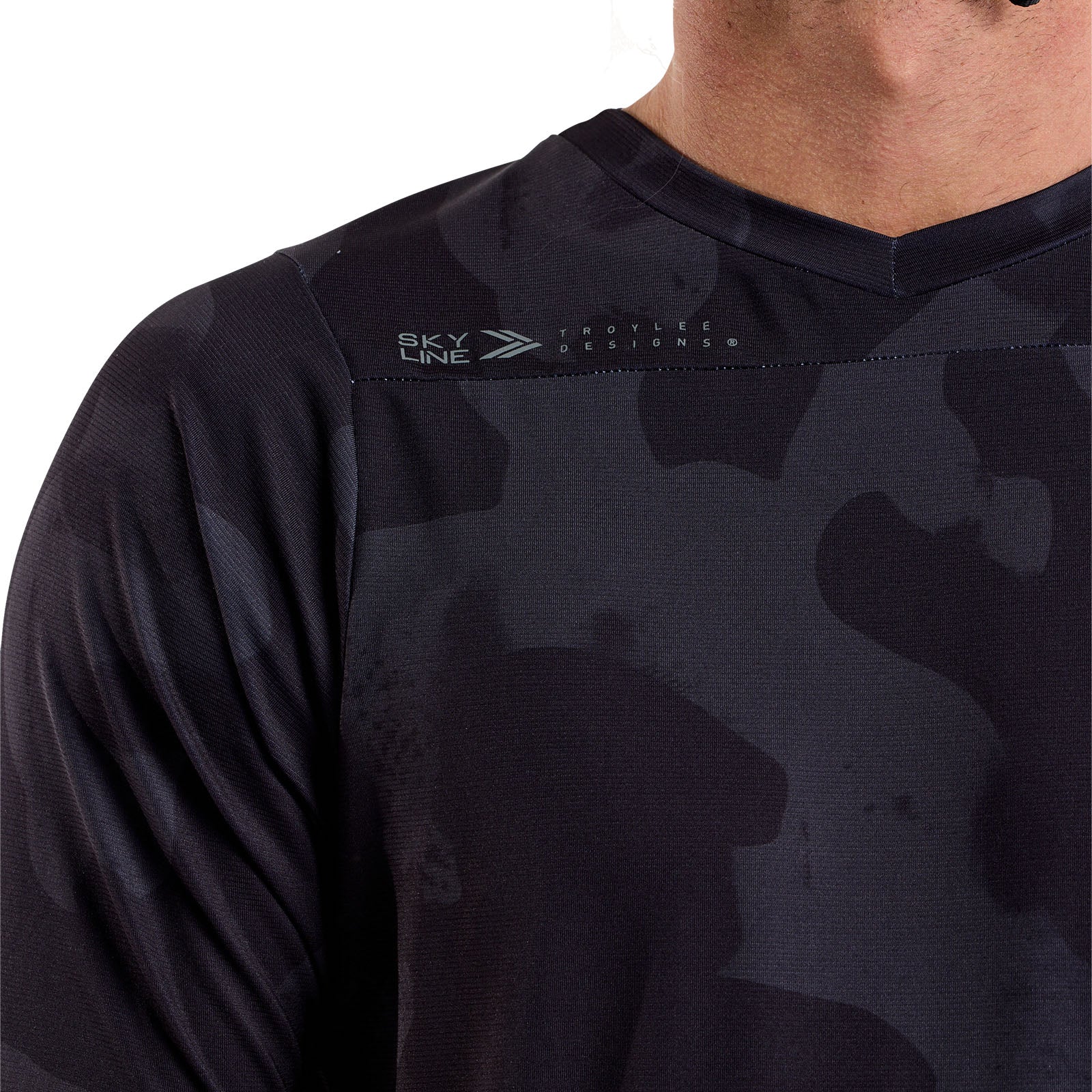 TLD Skyline Kurzarm-Trikot Scrubland, Schwarz