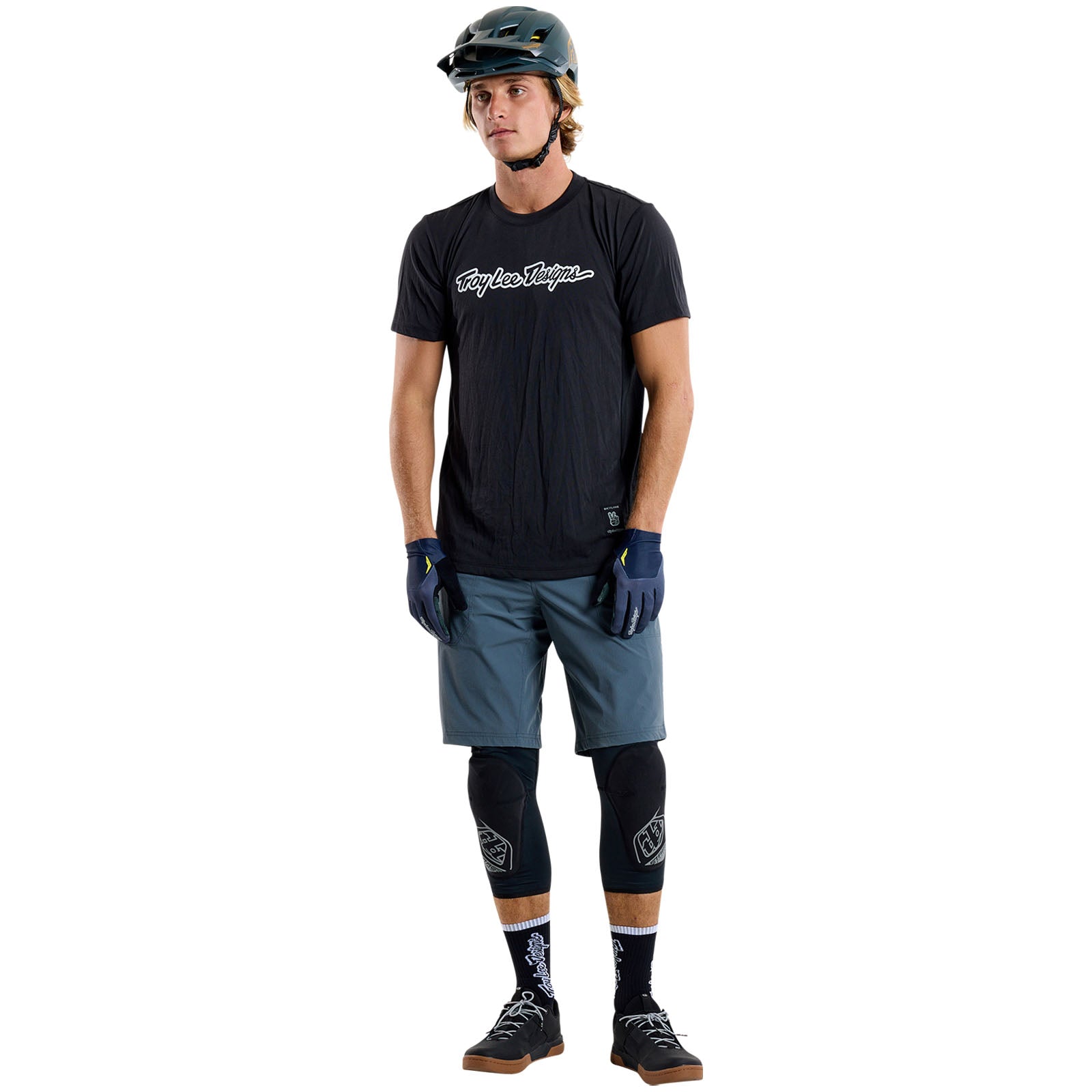 TLD Skyline Fahr-Kurzarm-T-Shirt Signature, Schwarz