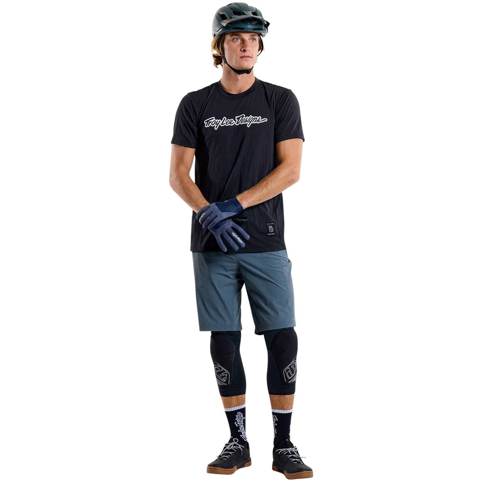 TLD Skyline Fahr-Kurzarm-T-Shirt Signature, Schwarz