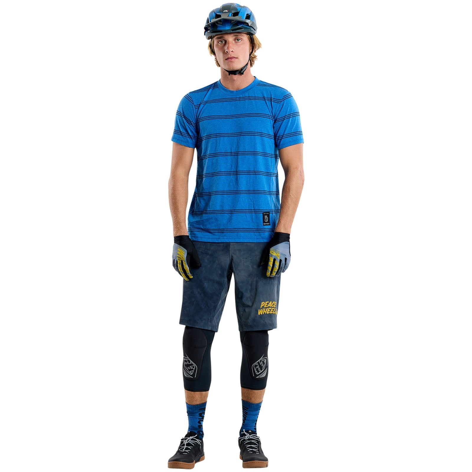 TLD Skyline Fahr-Kurzarm-T-Shirt Washed Out, Kobaltblau