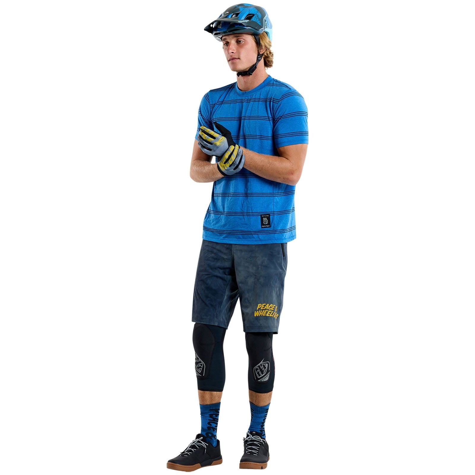 TLD Skyline Fahr-Kurzarm-T-Shirt Washed Out, Kobaltblau
