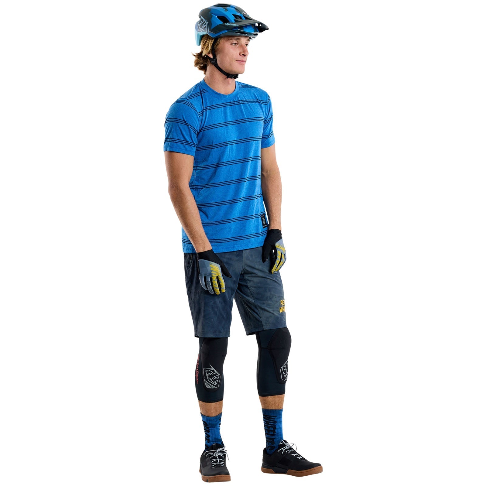 TLD Skyline Fahr-Kurzarm-T-Shirt Washed Out, Kobaltblau