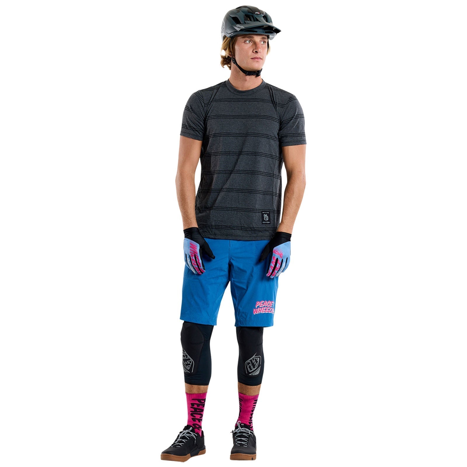 TLD Skyline Fahr-Kurzarm-T-Shirt Washed Out, Regenwolkengrau