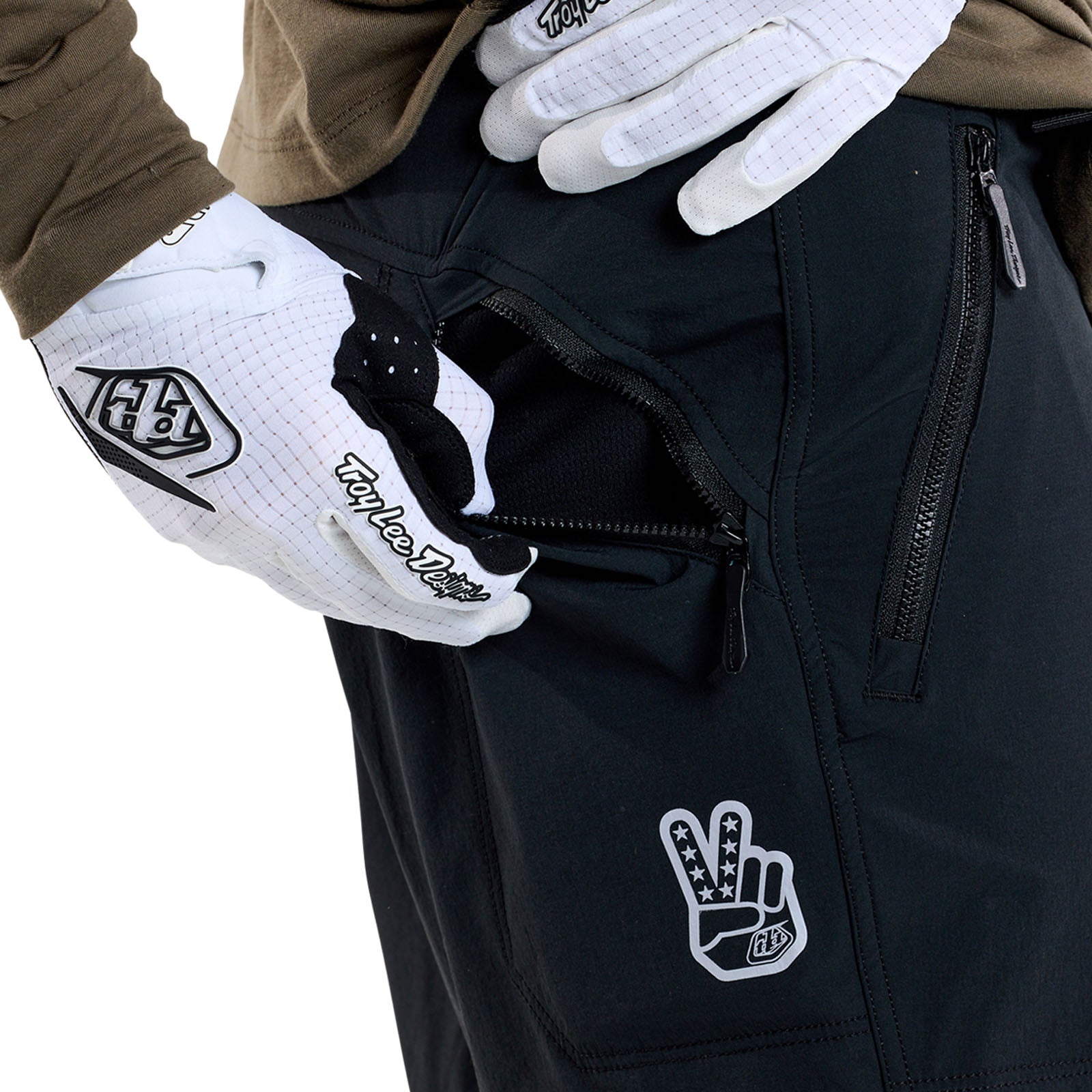 TLD Skyline Trail-Shorts mit Liner Mono, Schwarz